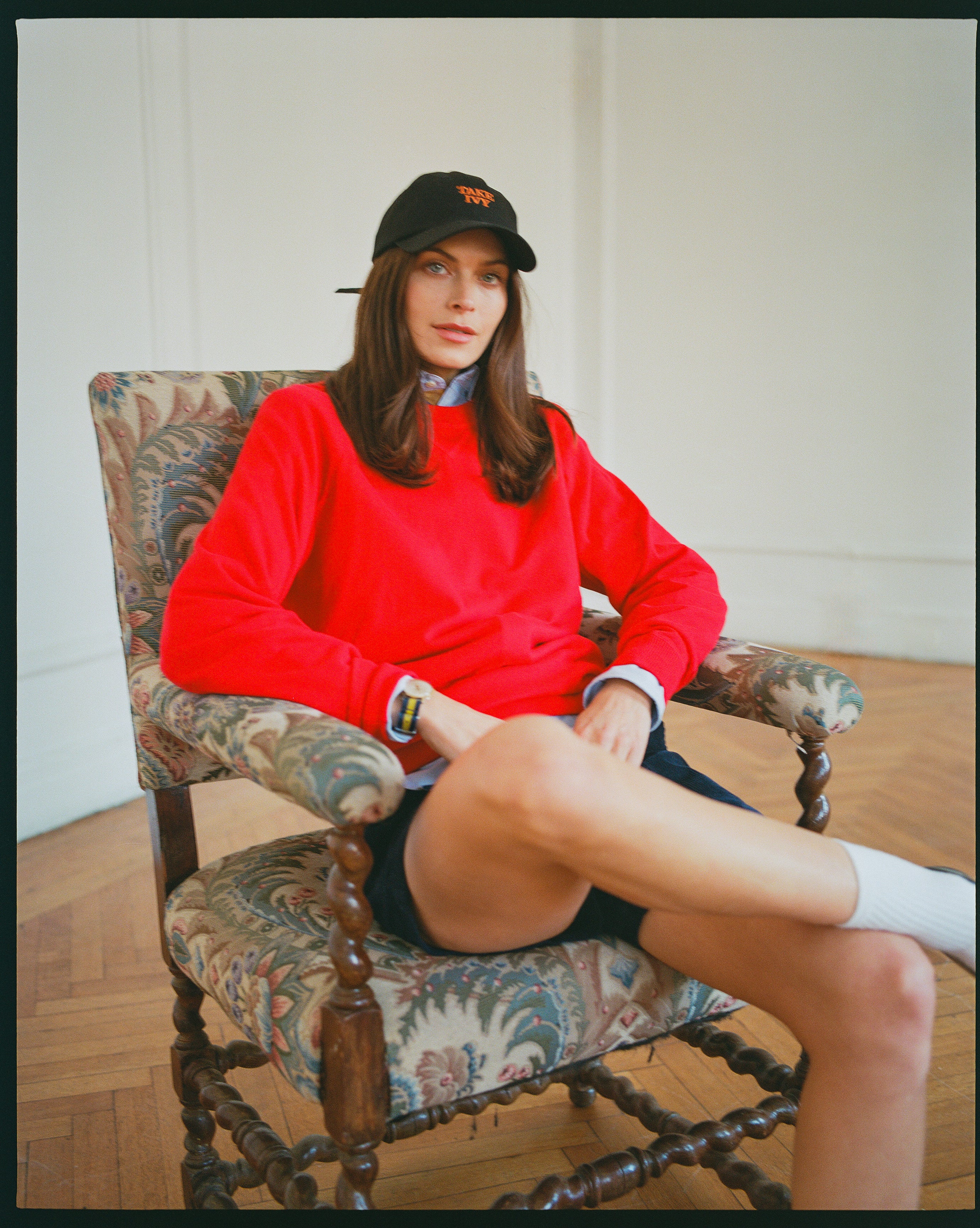 Red Cotton-Wool Crewneck Sweatshirt