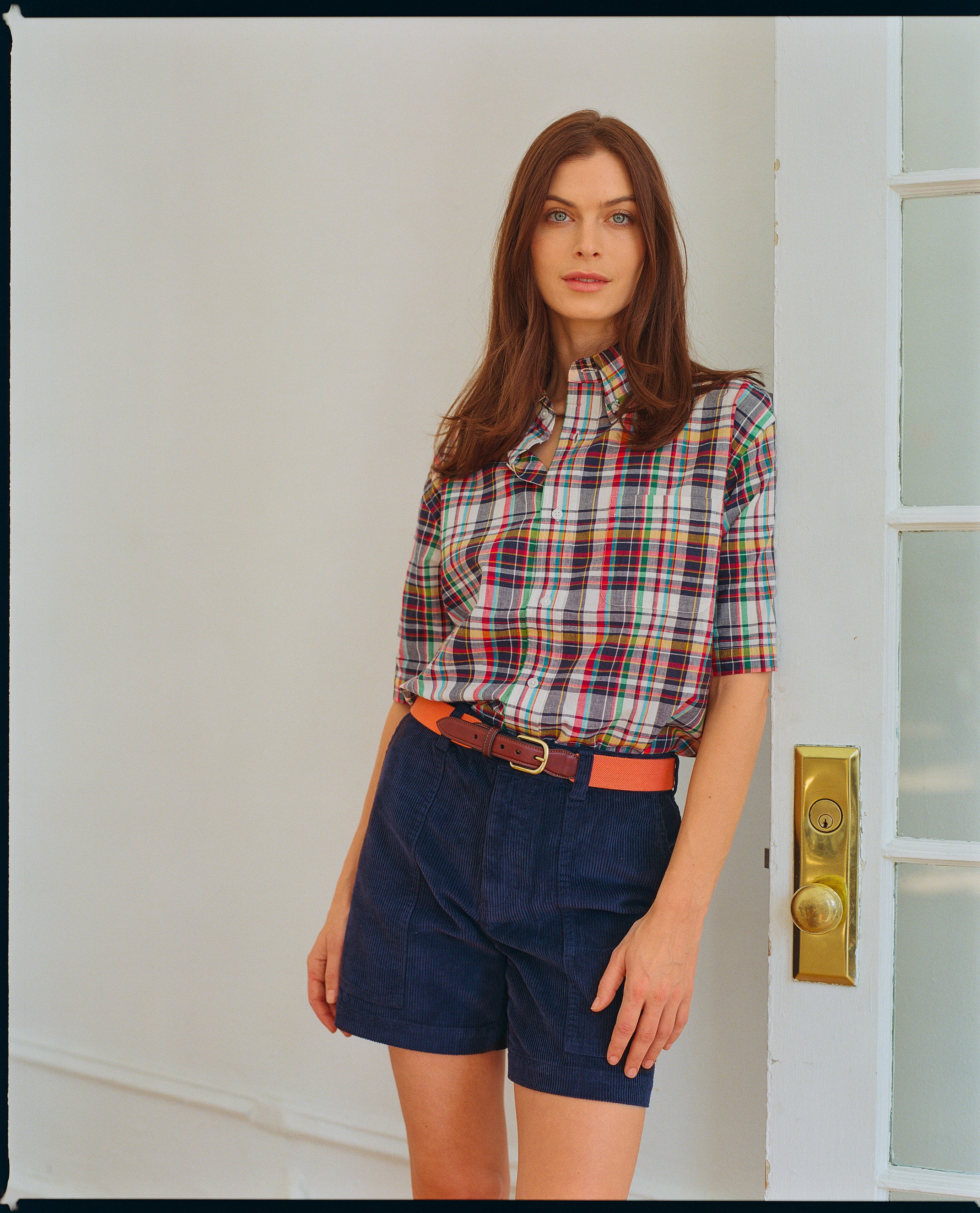 Navy Wide-Wale Cotton Corduroy Shorts - Trim Fit