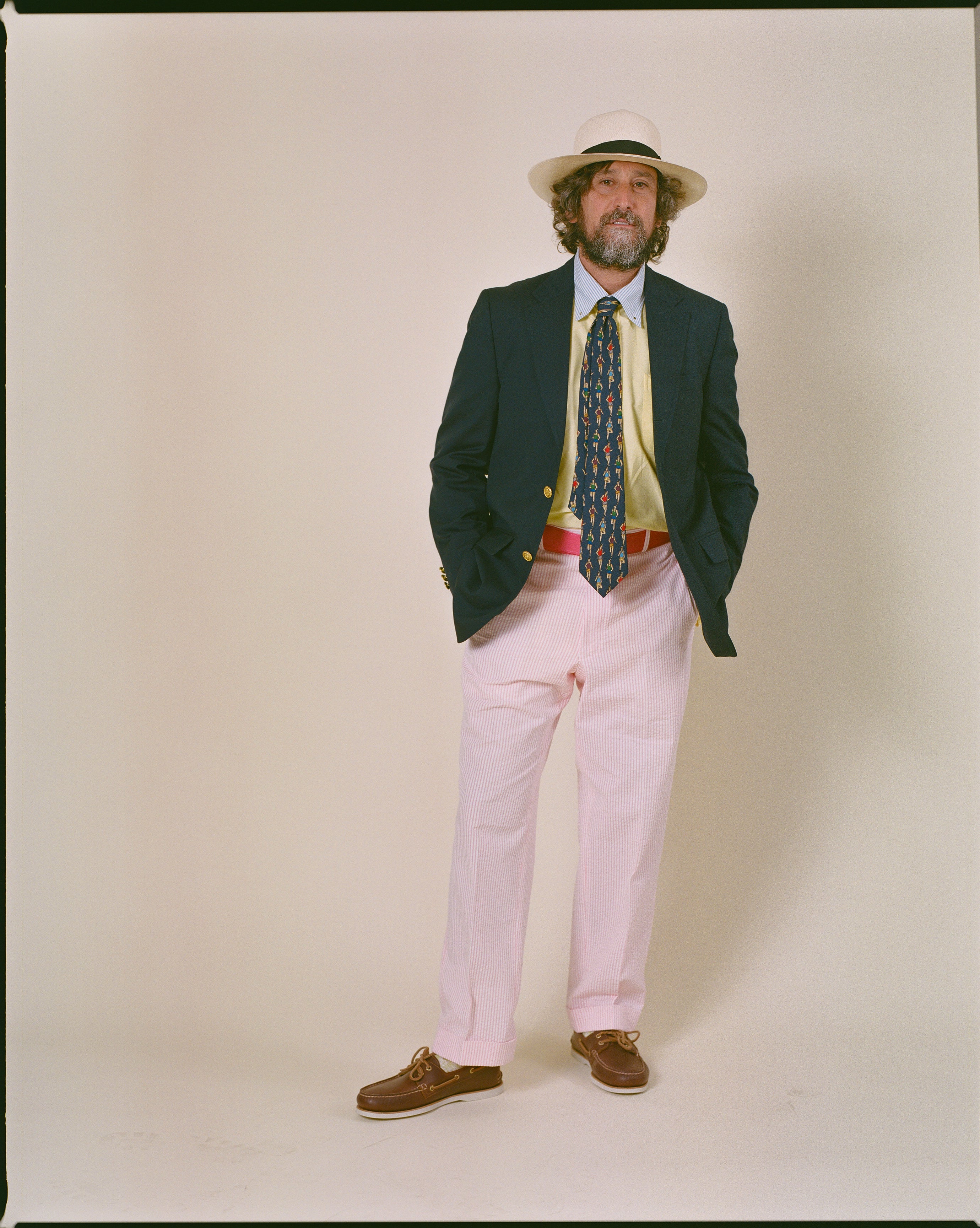 Made-in-Canada Pink Stripe Seersucker Trouser
