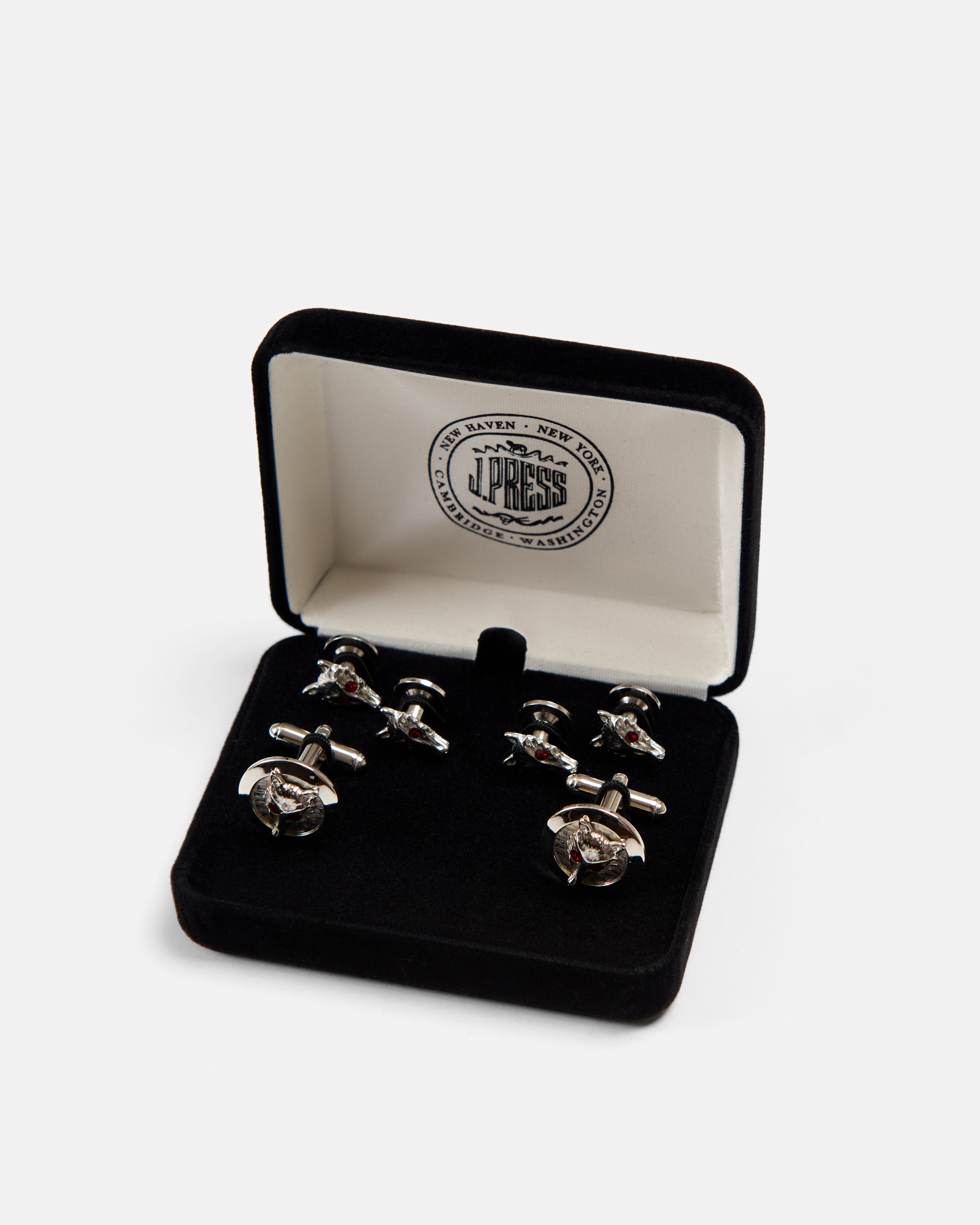 Fox Head Cufflink and Stud Set