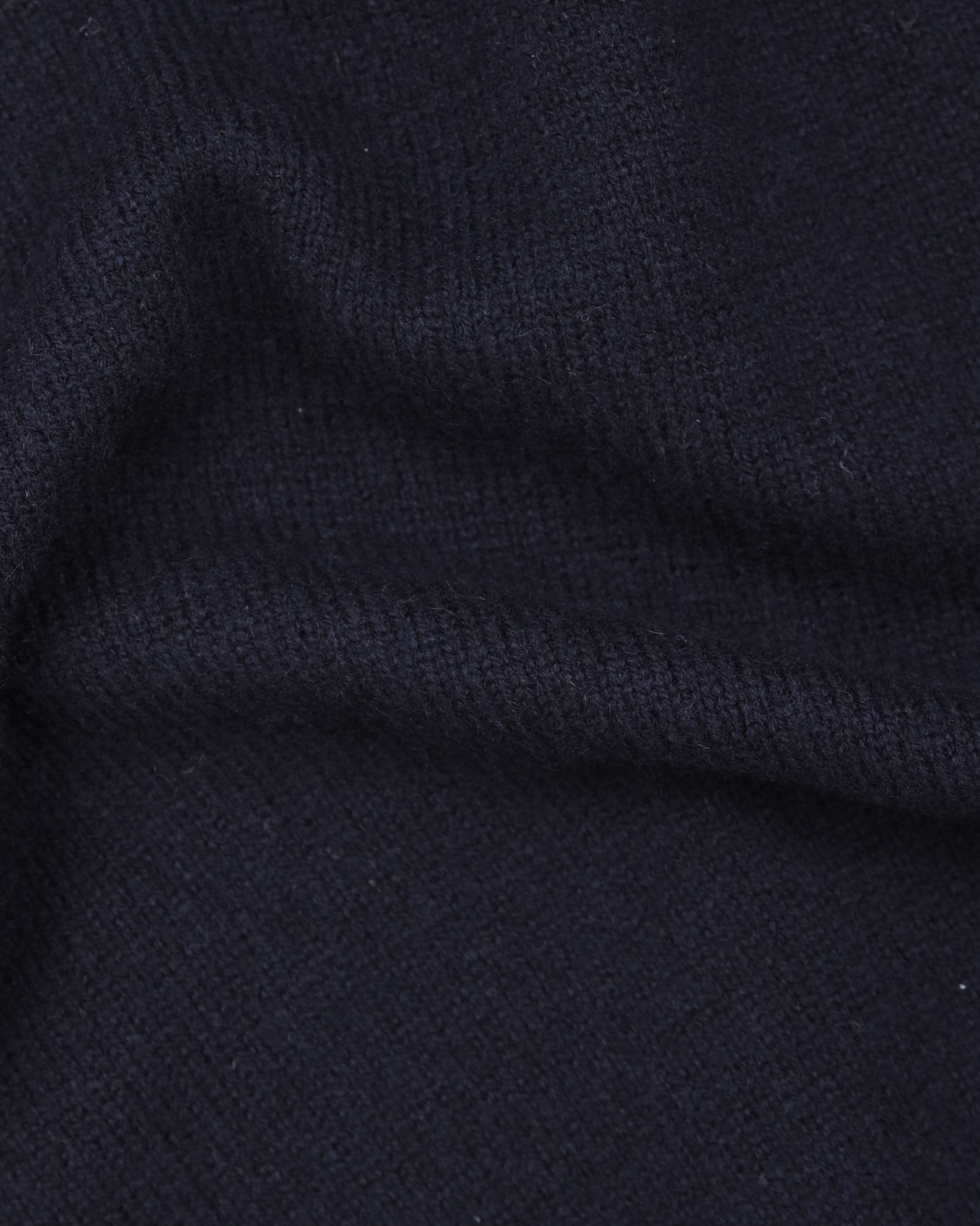 Navy Lambswool V-neck Sweater
