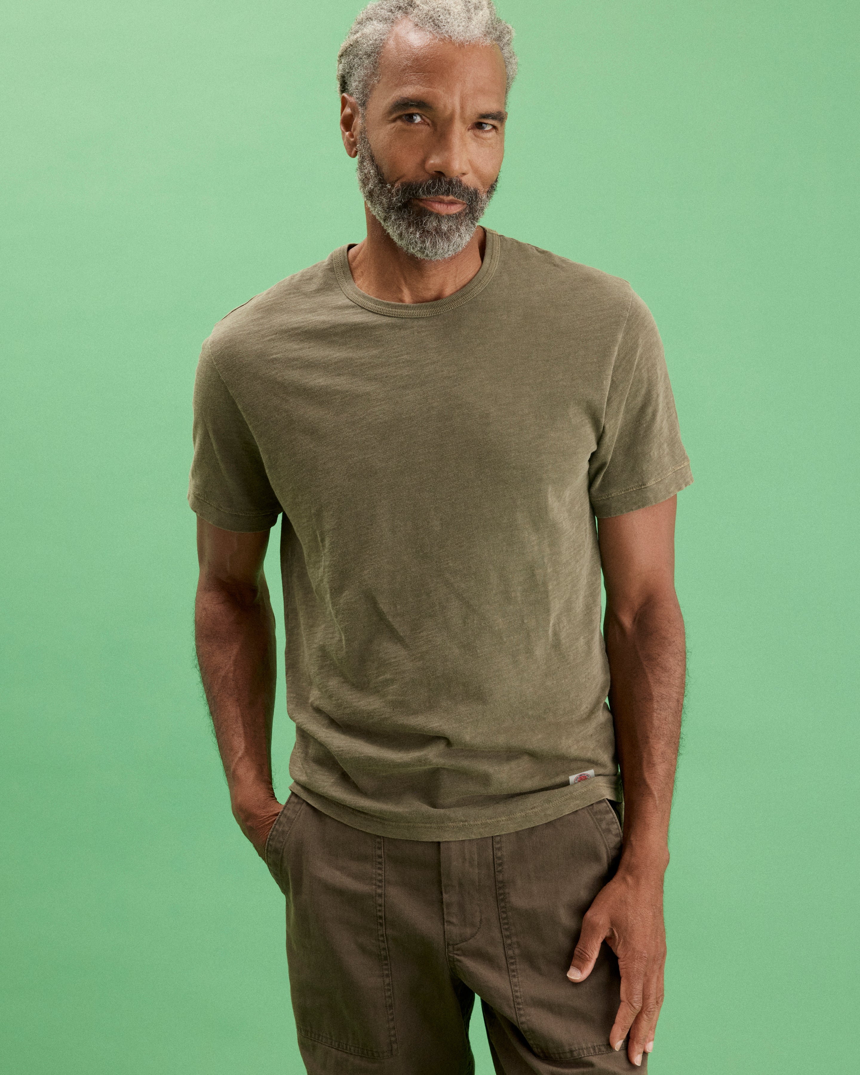 Made-in-USA Olive Grey T-Shirt