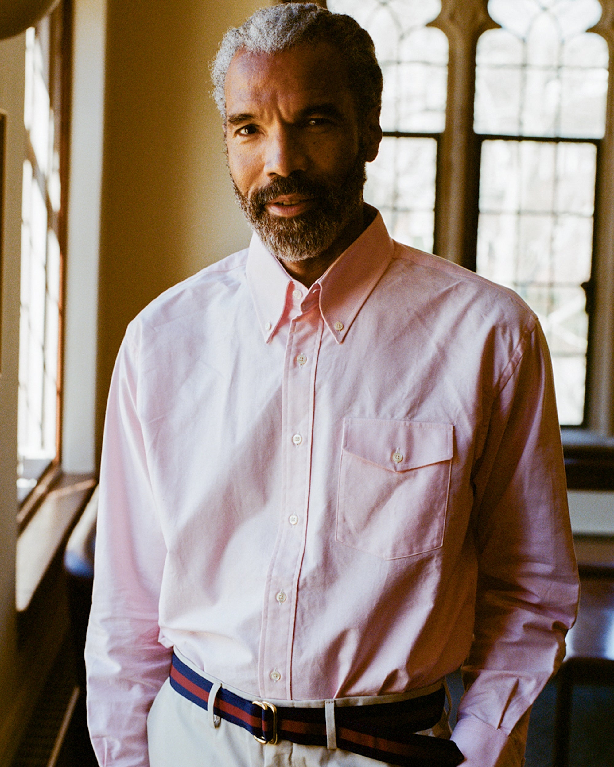 Made-in-USA Flap Pocket Pink Oxford Cloth Button Down Shirt - Classic Fit