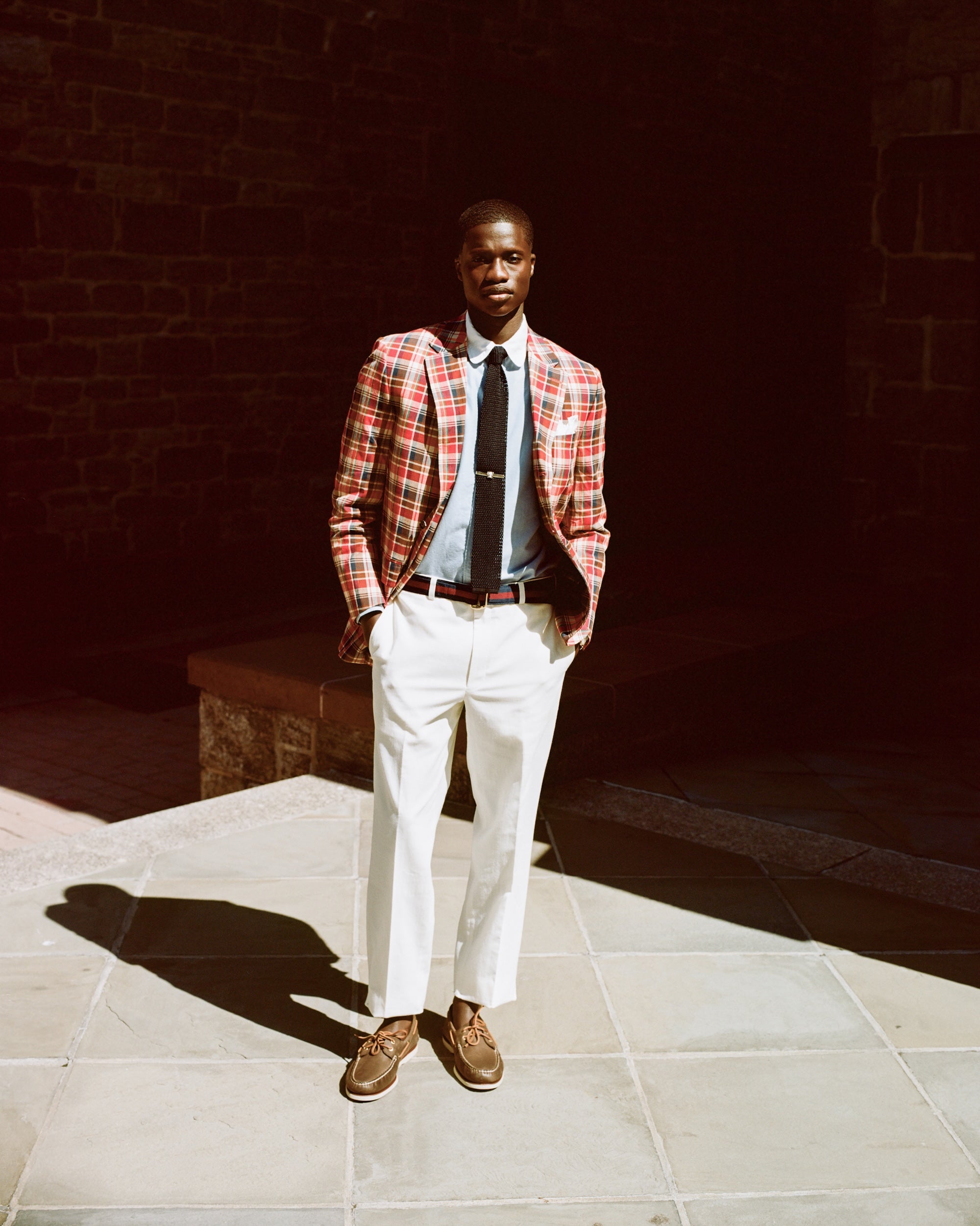 Made-in-Canada White Crash Linen Trousers