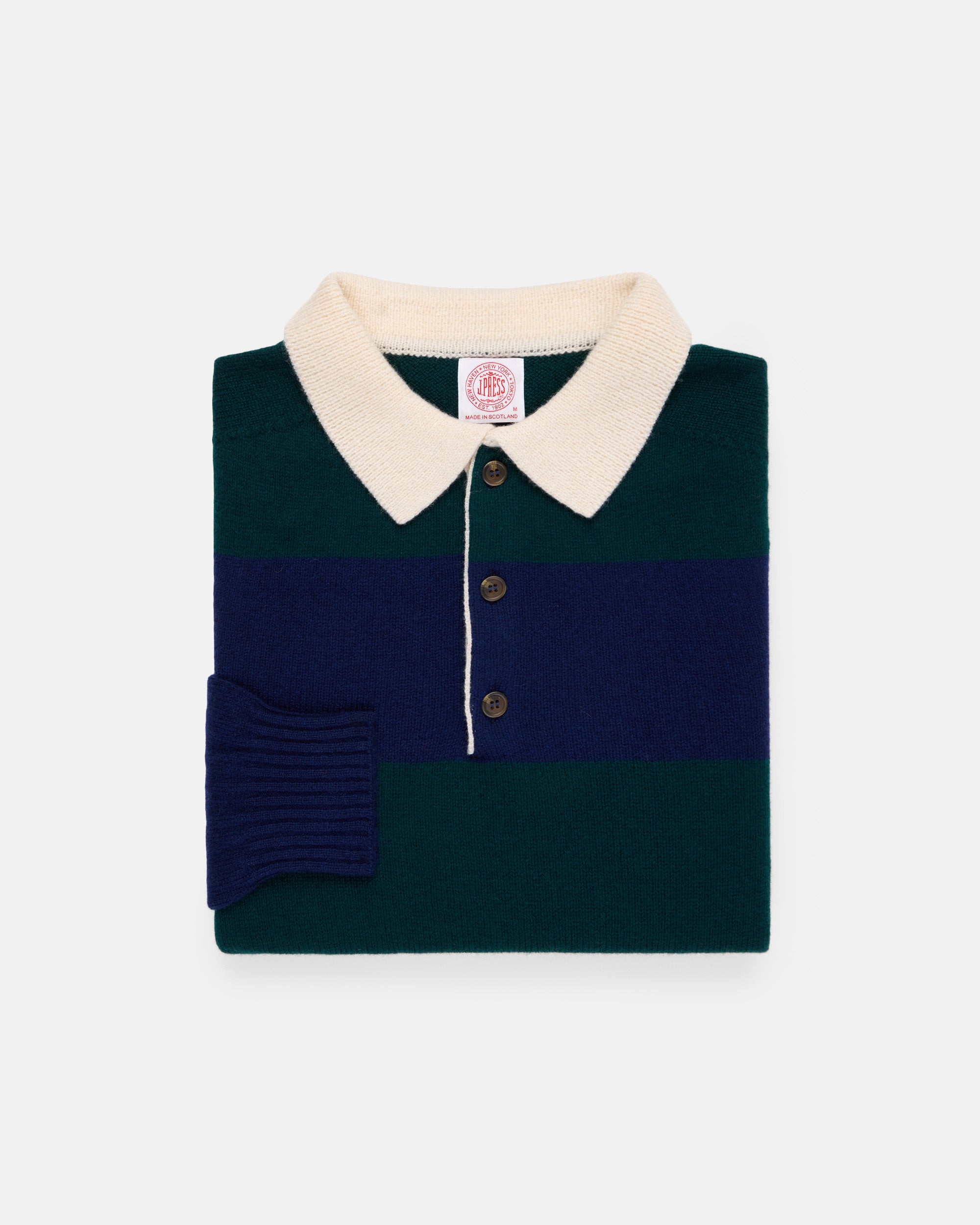 Made-in-Scotland Blue & Green Rugby Sweater