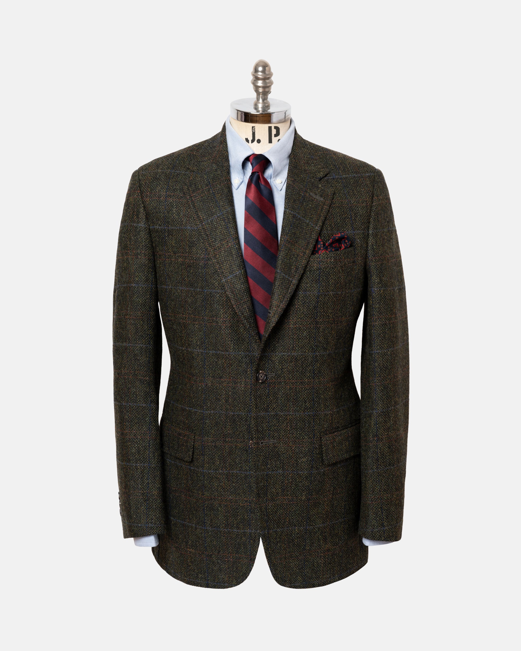 Made-in-Canada Olive Barleycorn with Windowpane Sport Coat - Custom Make