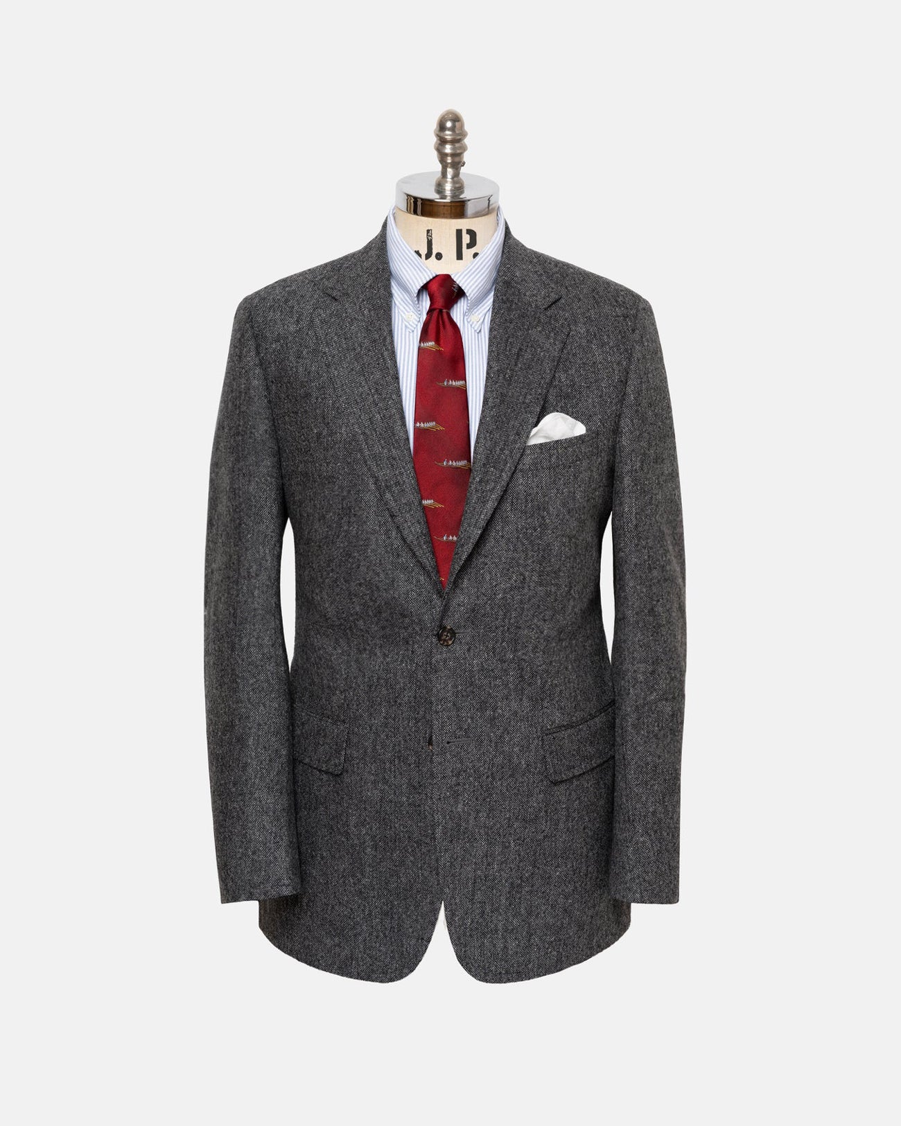 Made-in-Canada Grey Irish Donegal Tweed Sport Coat