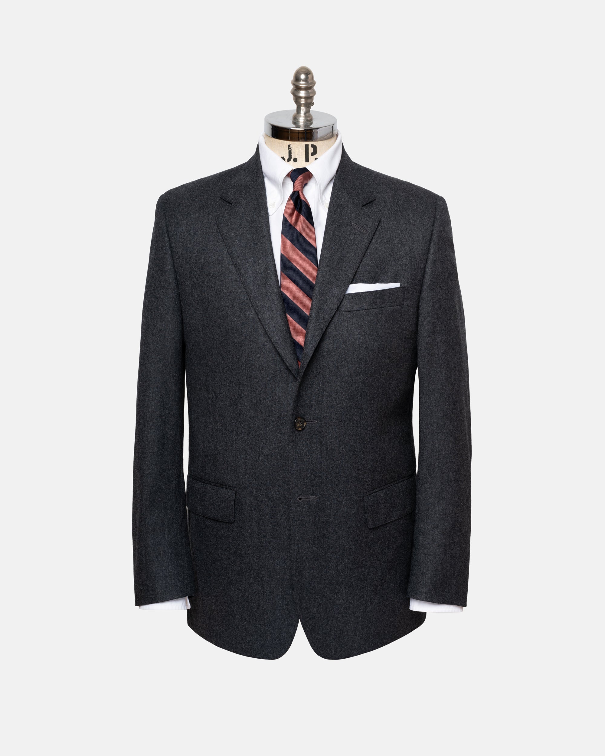 Made-in-Canada Charcoal Wool Flannel Suit - Custom Make