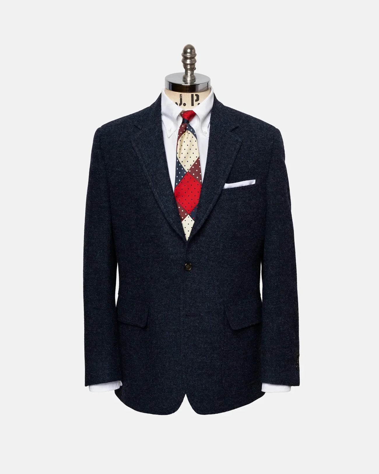 Made-in-Canada Blue Marl Shaggy Dog Scottish Shetland Wool Sport Coat