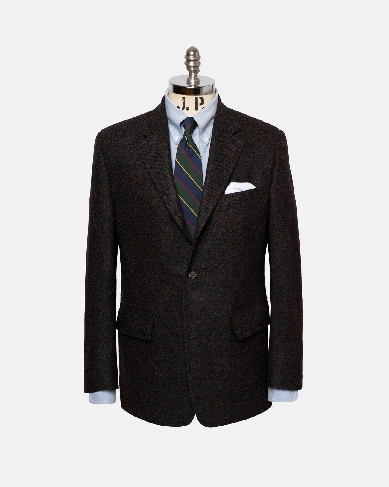 Made-in-Canada Brown Marl Shaggy Dog Scottish Shetland Wool Sport Coat