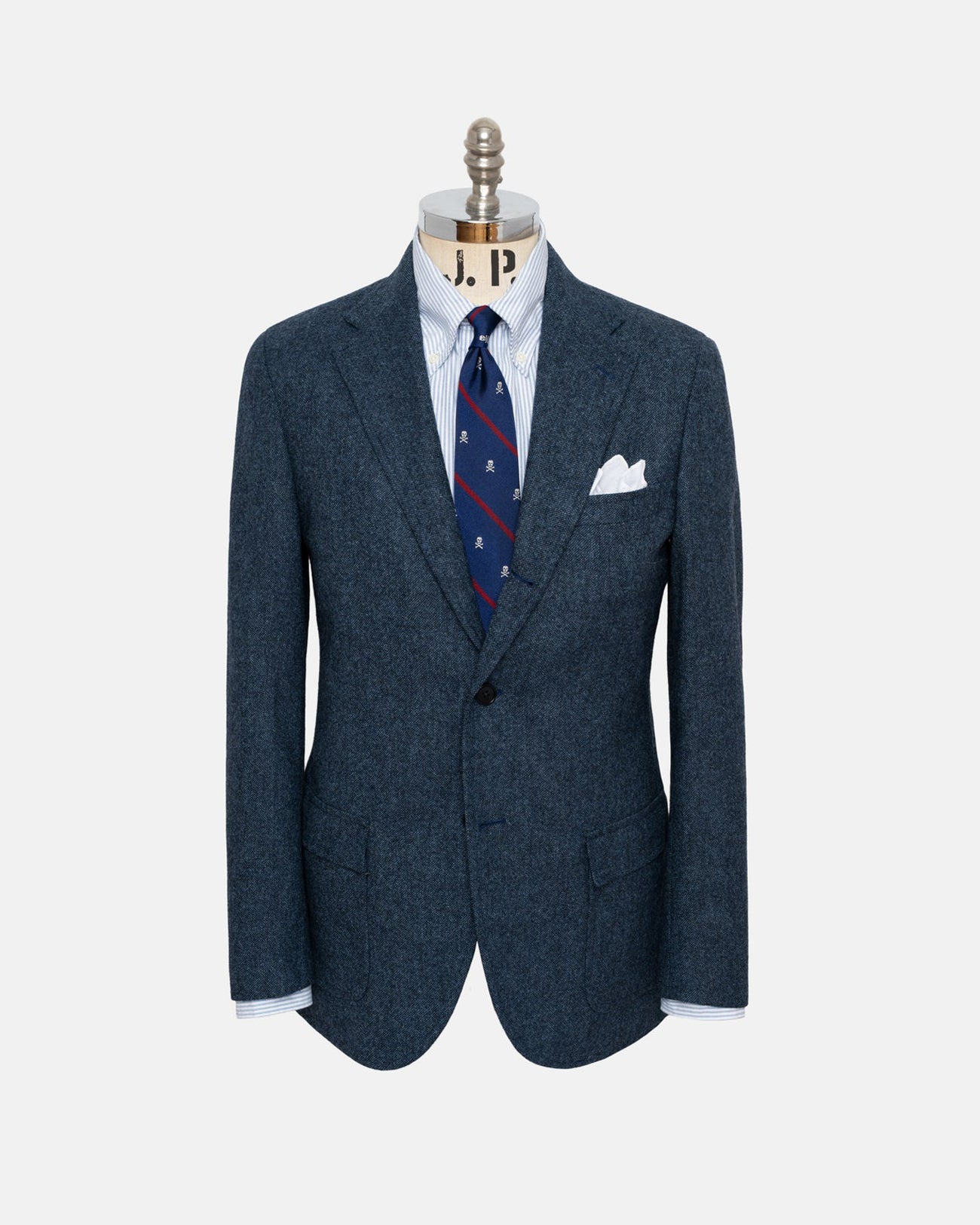 Blue Donegal Tweed Sport Coat - Trim Fit
