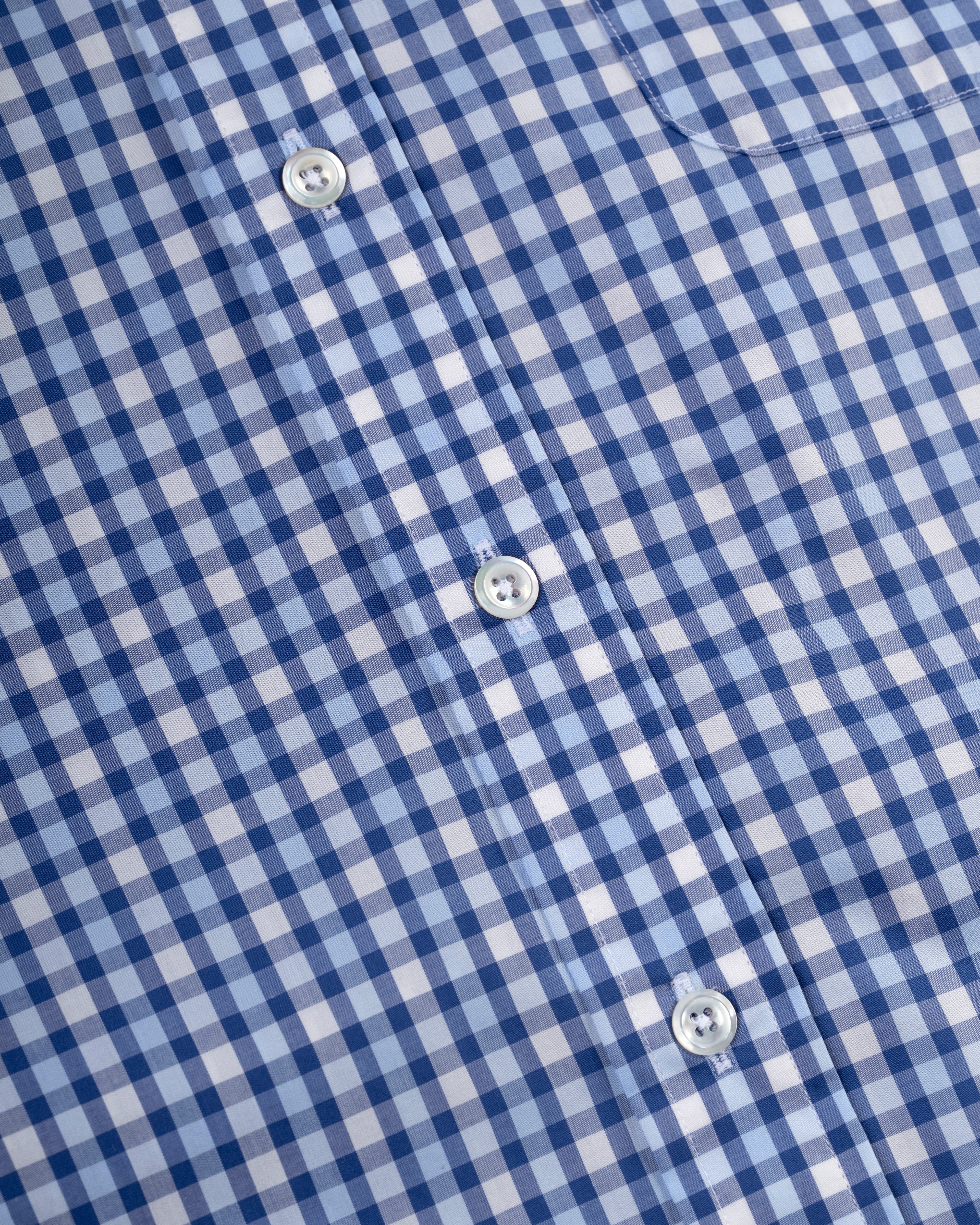 Made-in-USA Navy & Light Blue Check Sport Shirt - Classic Fit