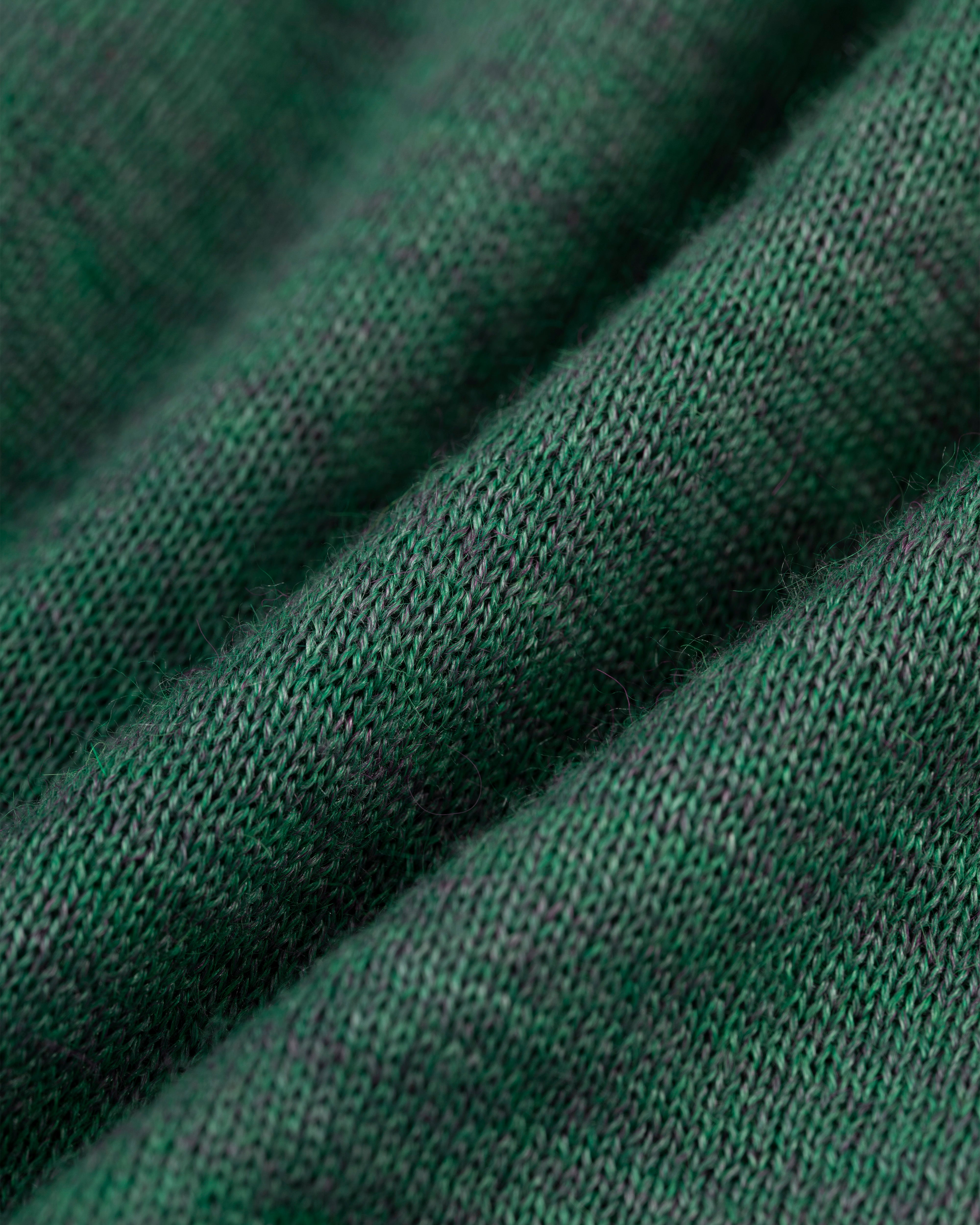 Green Alpaca/Silk Crewneck Sweater - Classic Fit