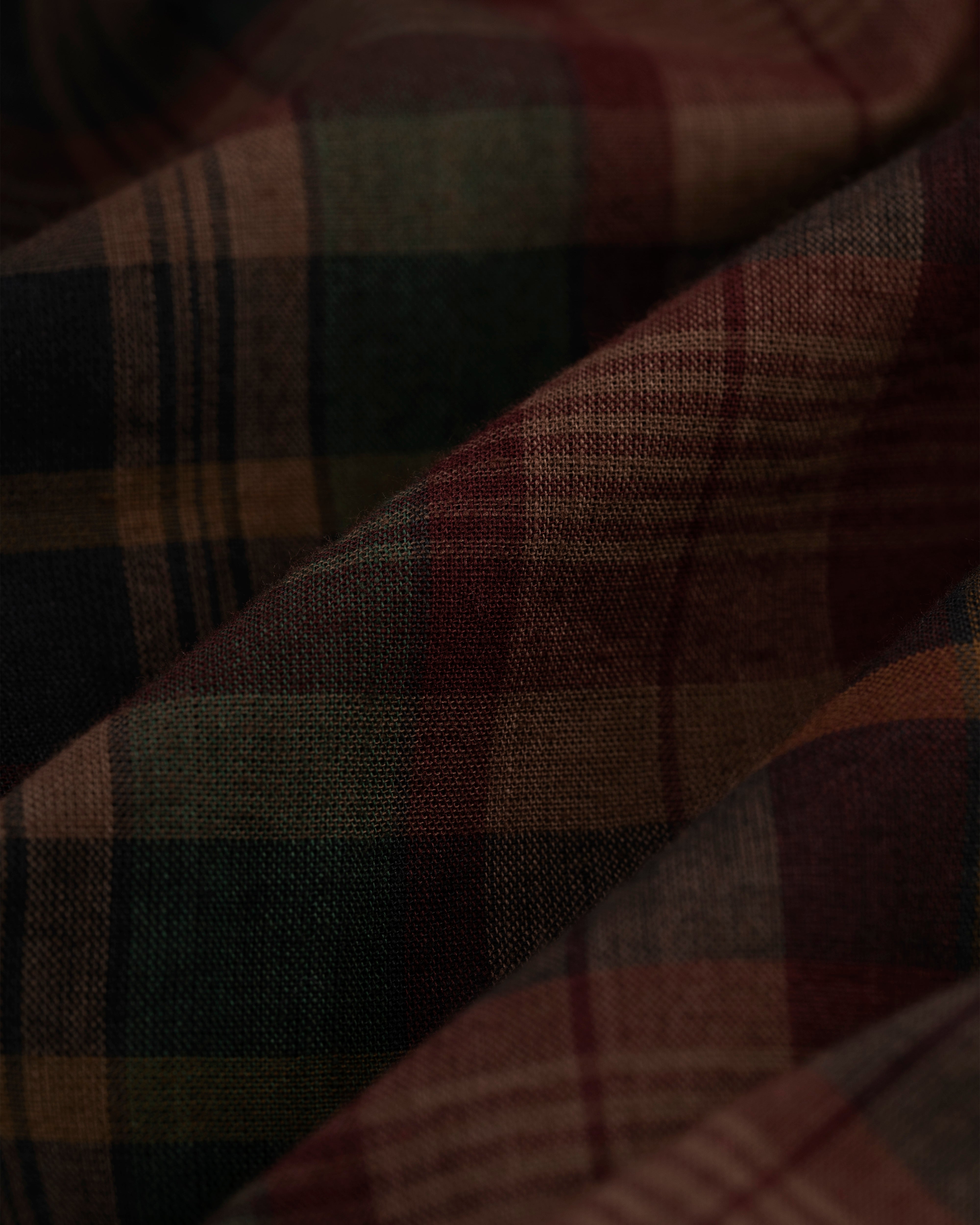 Made-in-USA Rust & Burgundy Overdyed Authentic Madras Trouser