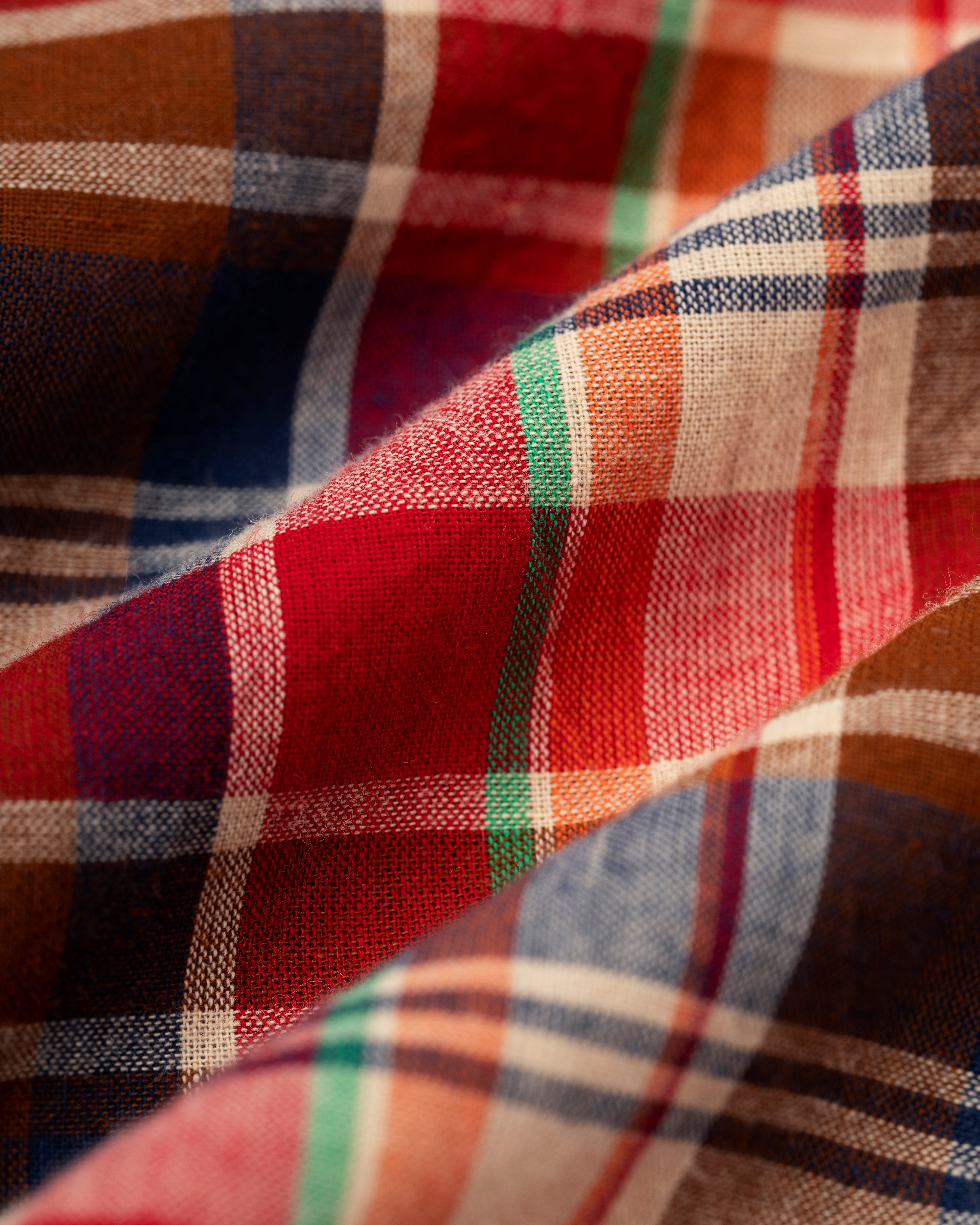 Made-in-USA Brown & Red Authentic Madras Trouser