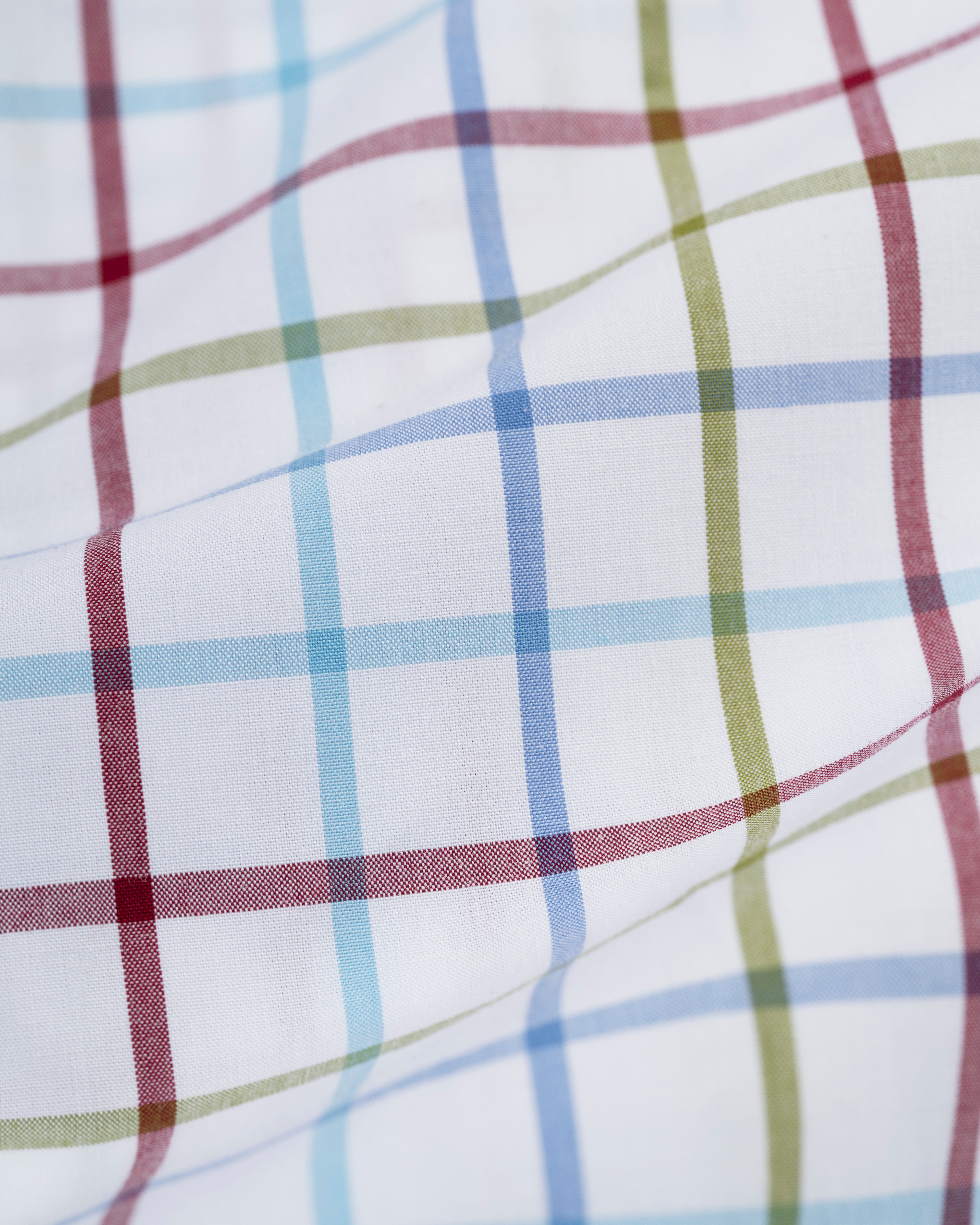 Olive & Burgundy Tattersall Button Down Sport Shirt - Classic Fit