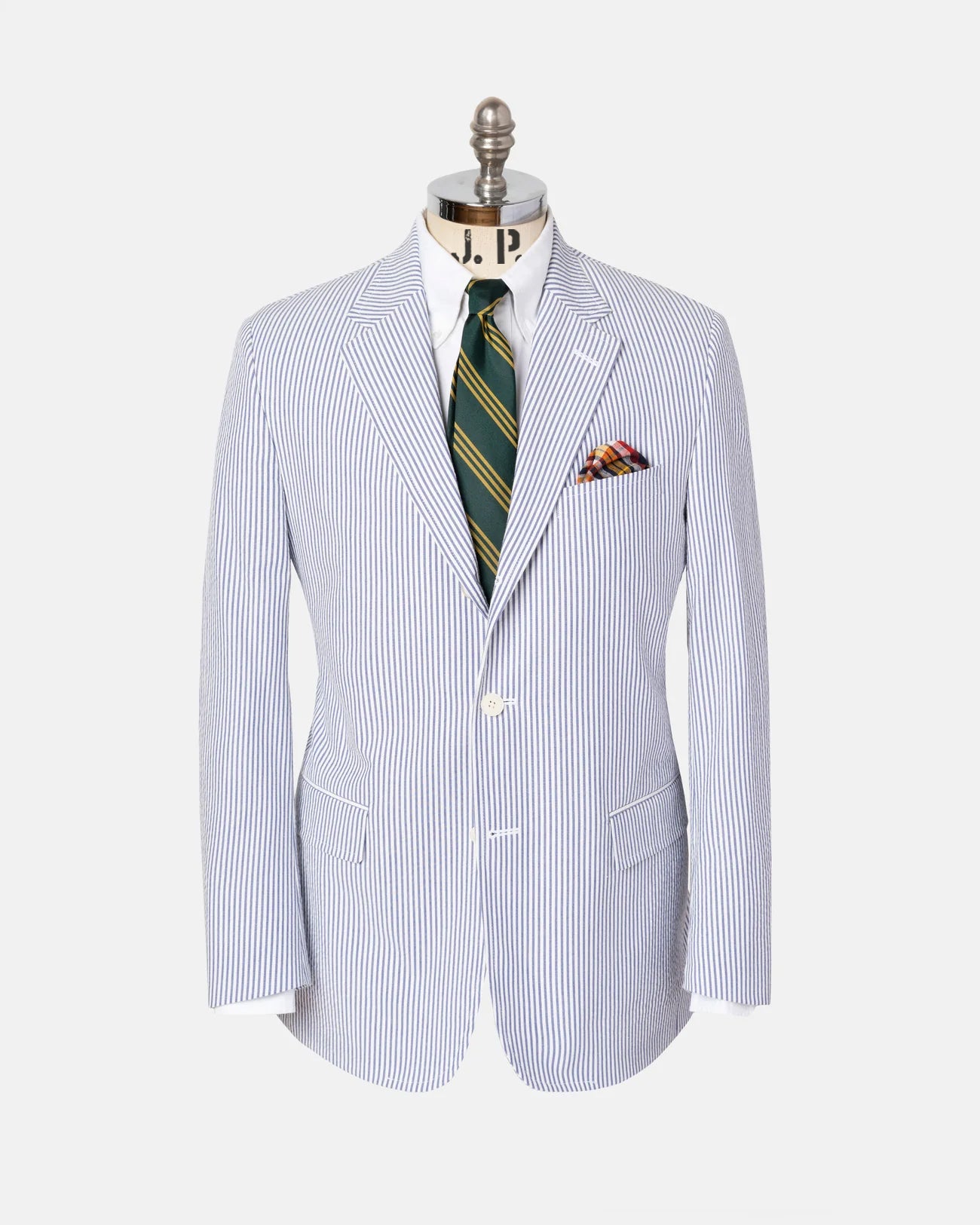 Made-in-Canada Blue Stripe Seersucker Sport Coat