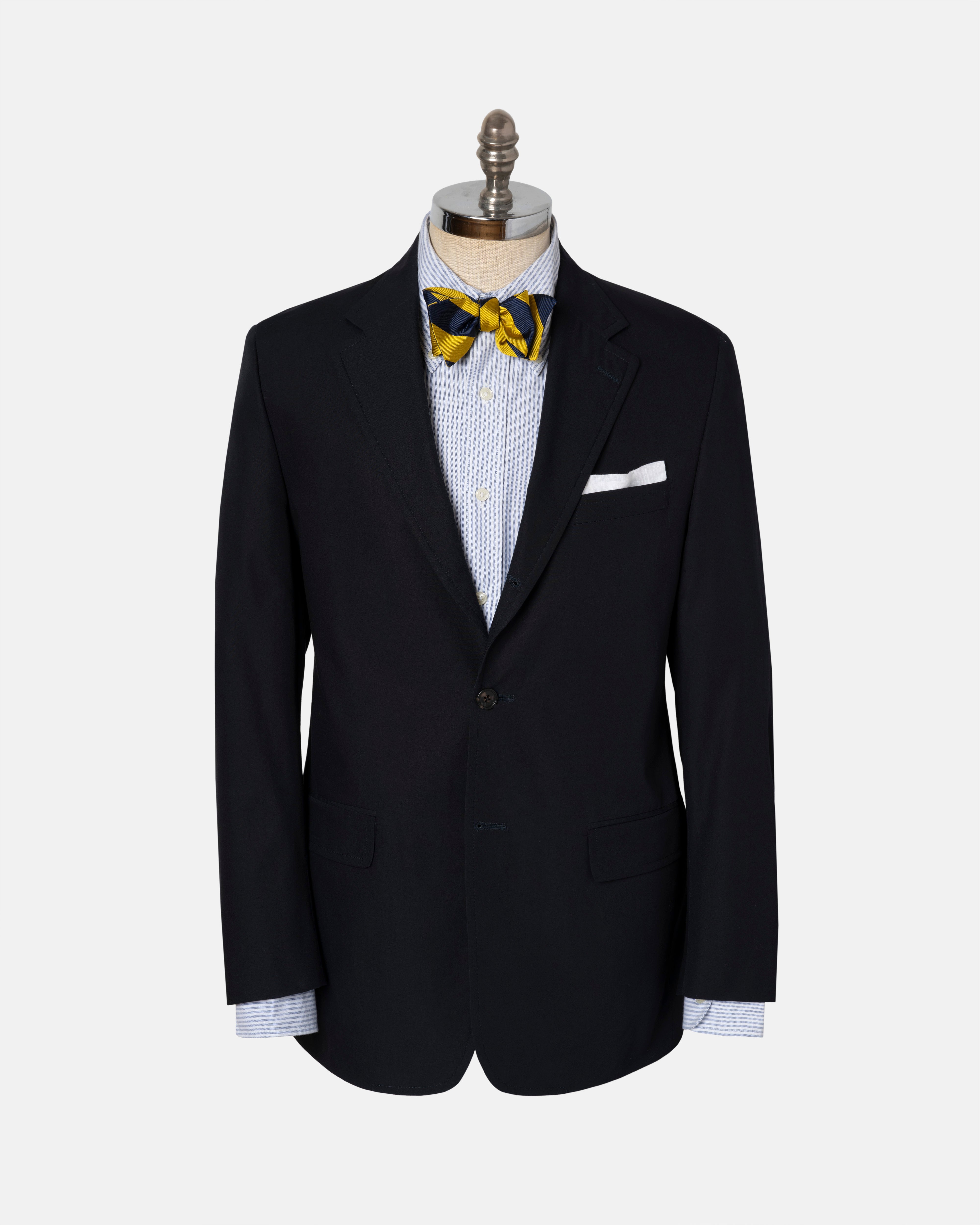 Made-in-Canada Solid Navy Cotton Poplin Suit - Custom Make