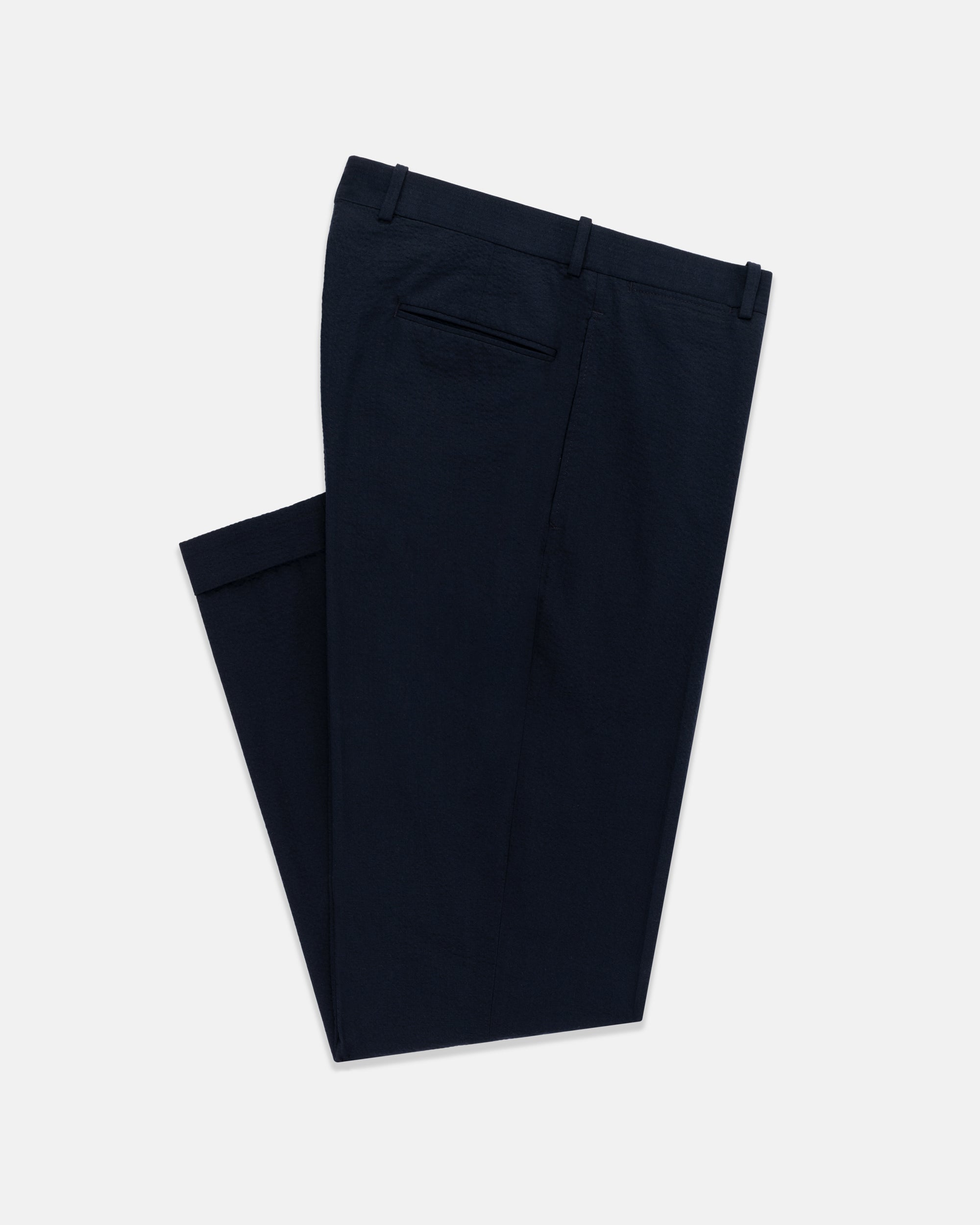 Made-in-Canada Navy Seersucker Trousers