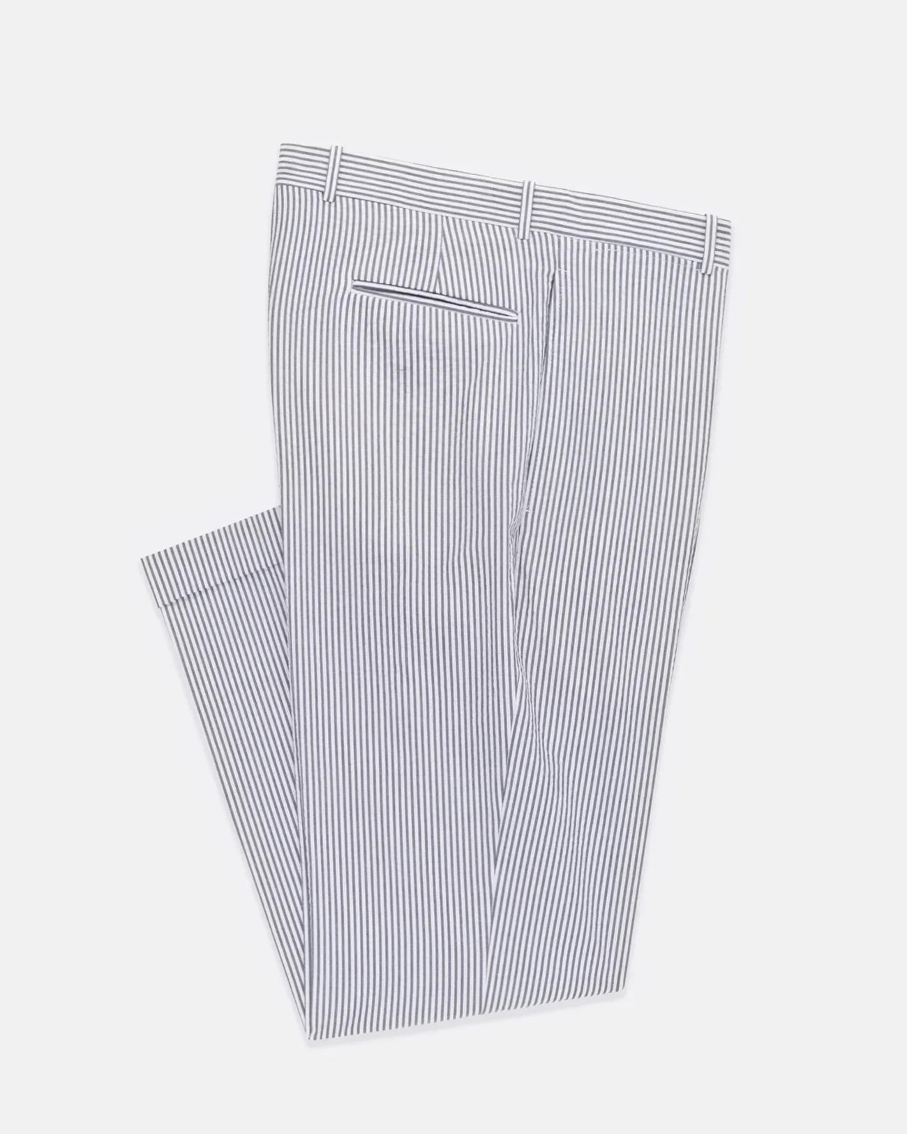 Made-in-Canada Blue Stripe Seersucker Trouser