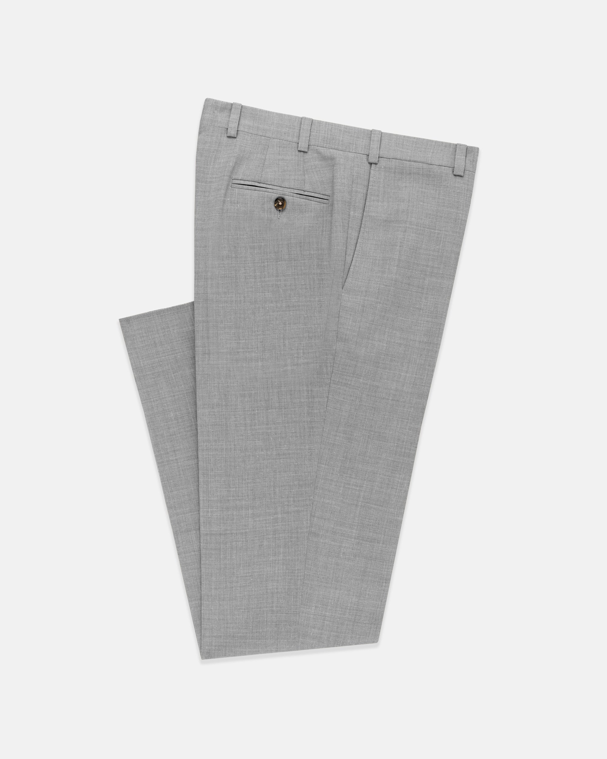 Made-in-Canada Grey Crash Linen Trousers