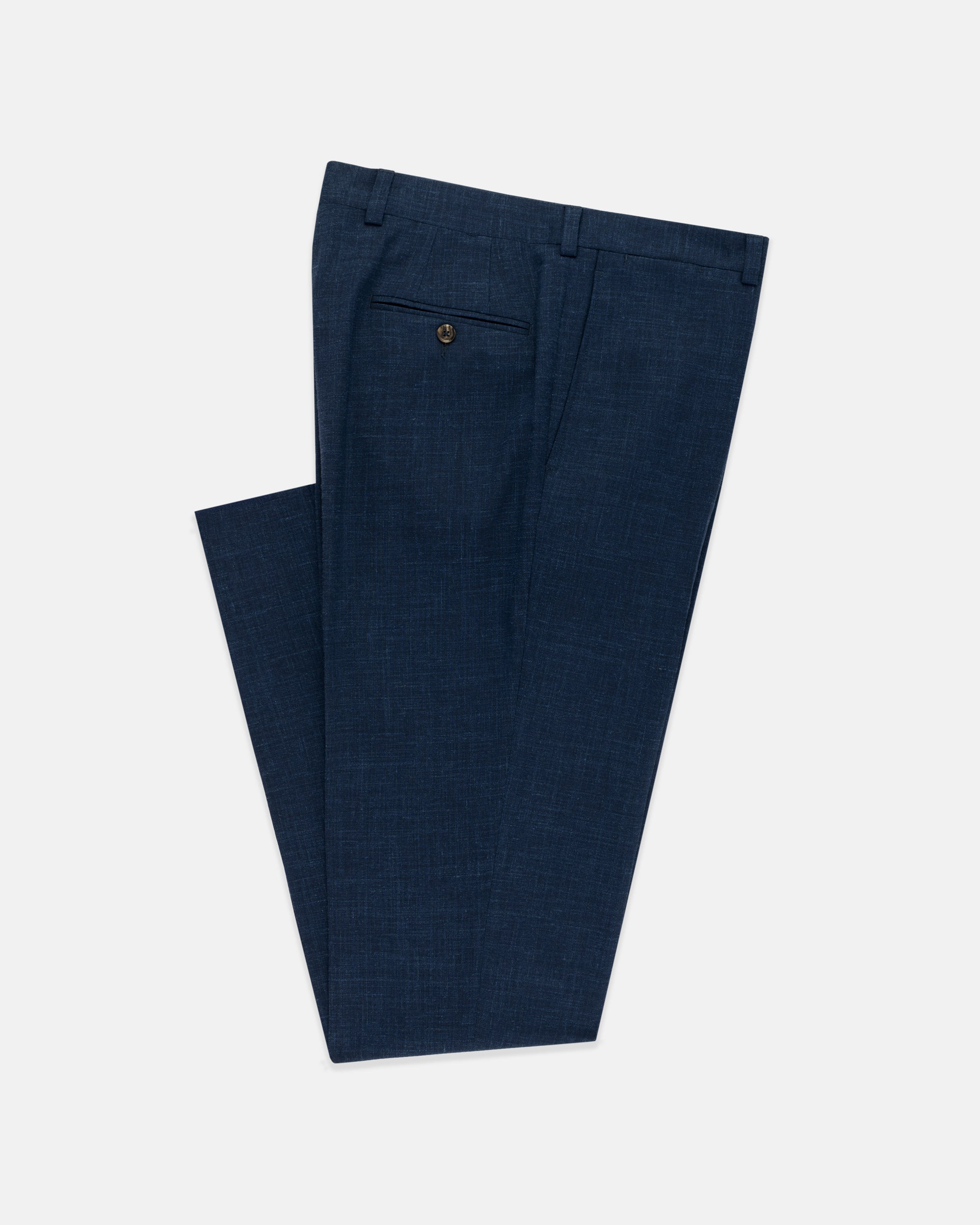 Made-in-Canada Navy Crash Linen Trousers