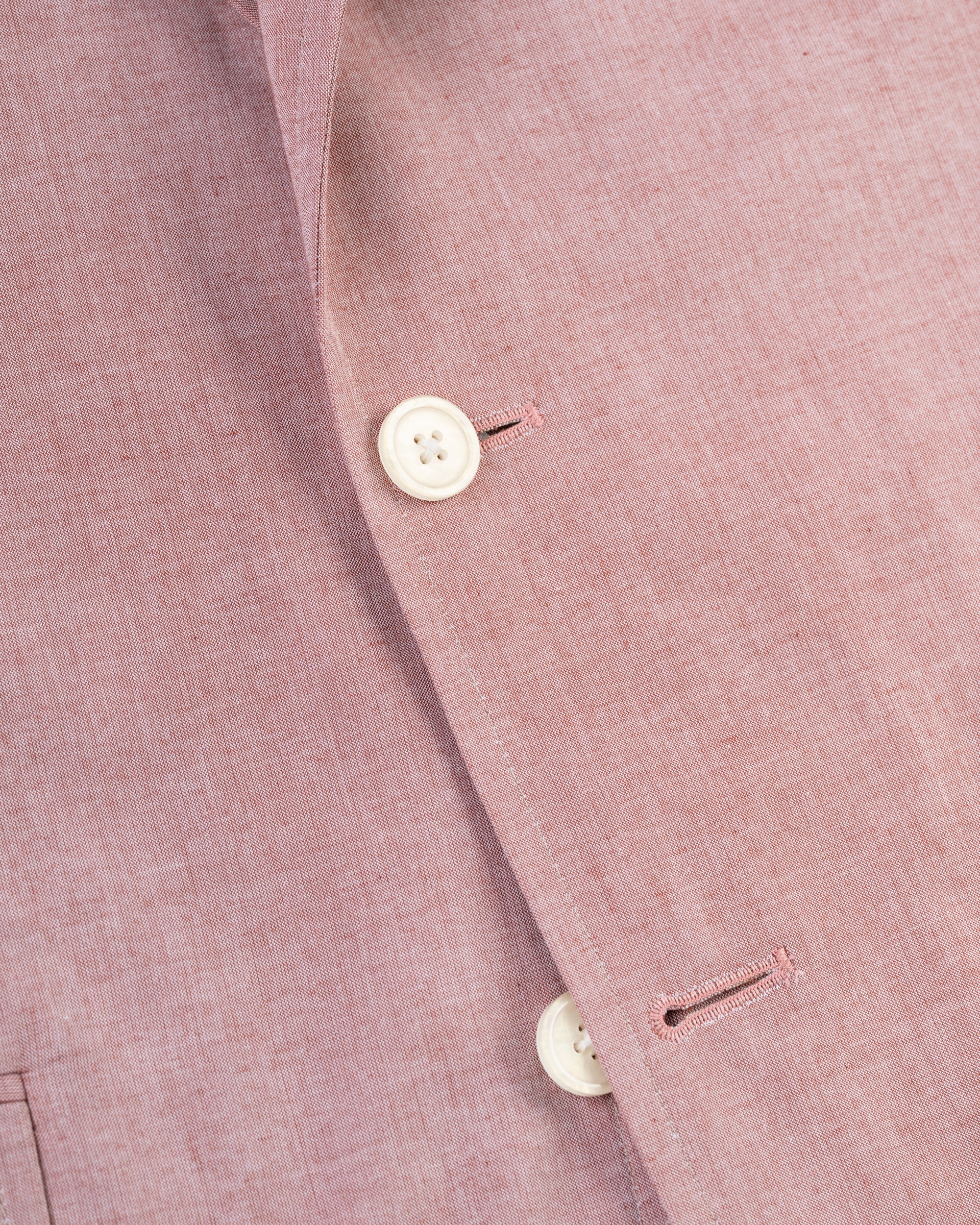 Made-in-Canada Solid Red Cotton Chambray Sport Coat