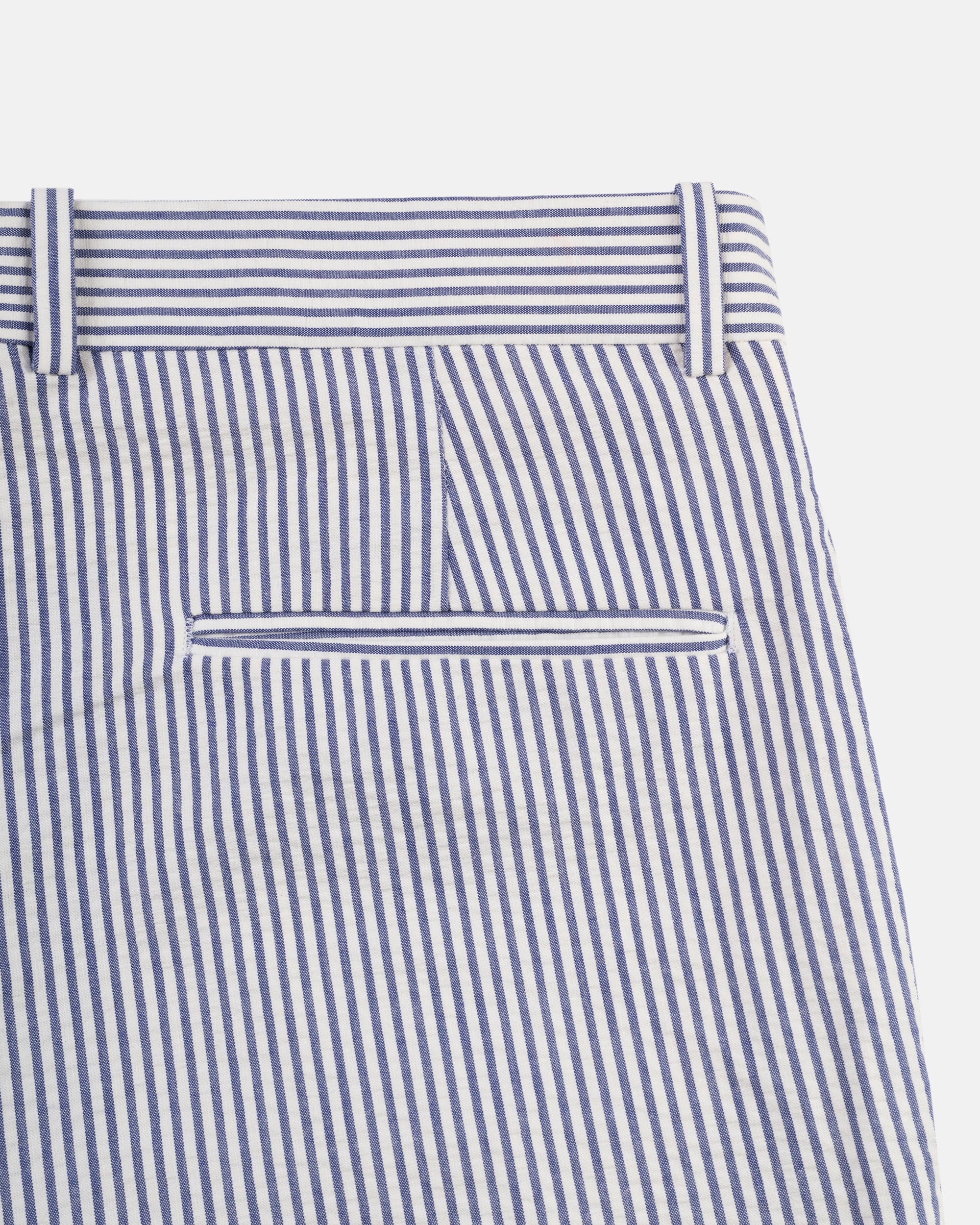 Made-in-Canada Blue Stripe Seersucker Trouser