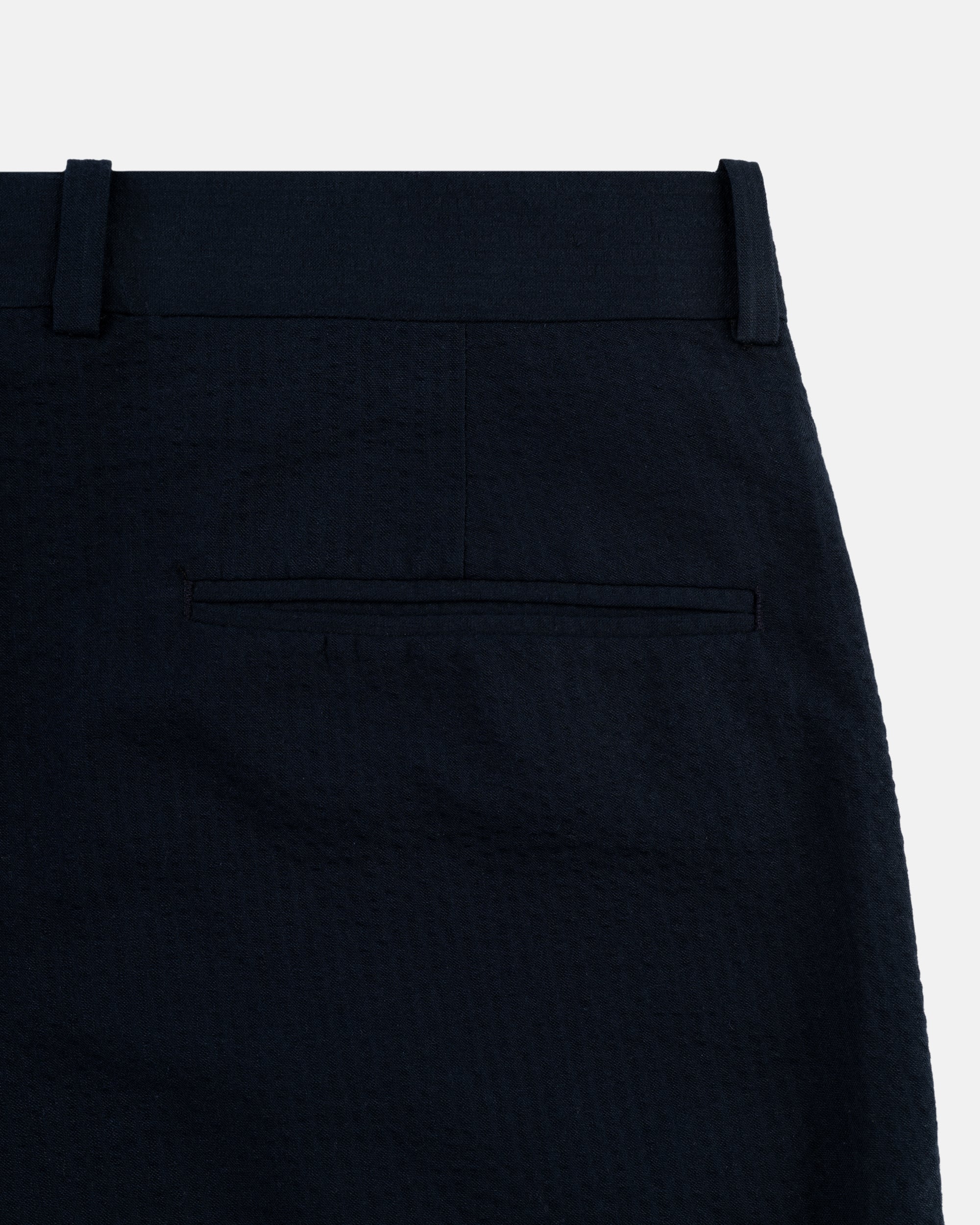 Made-in-Canada Navy Seersucker Trousers