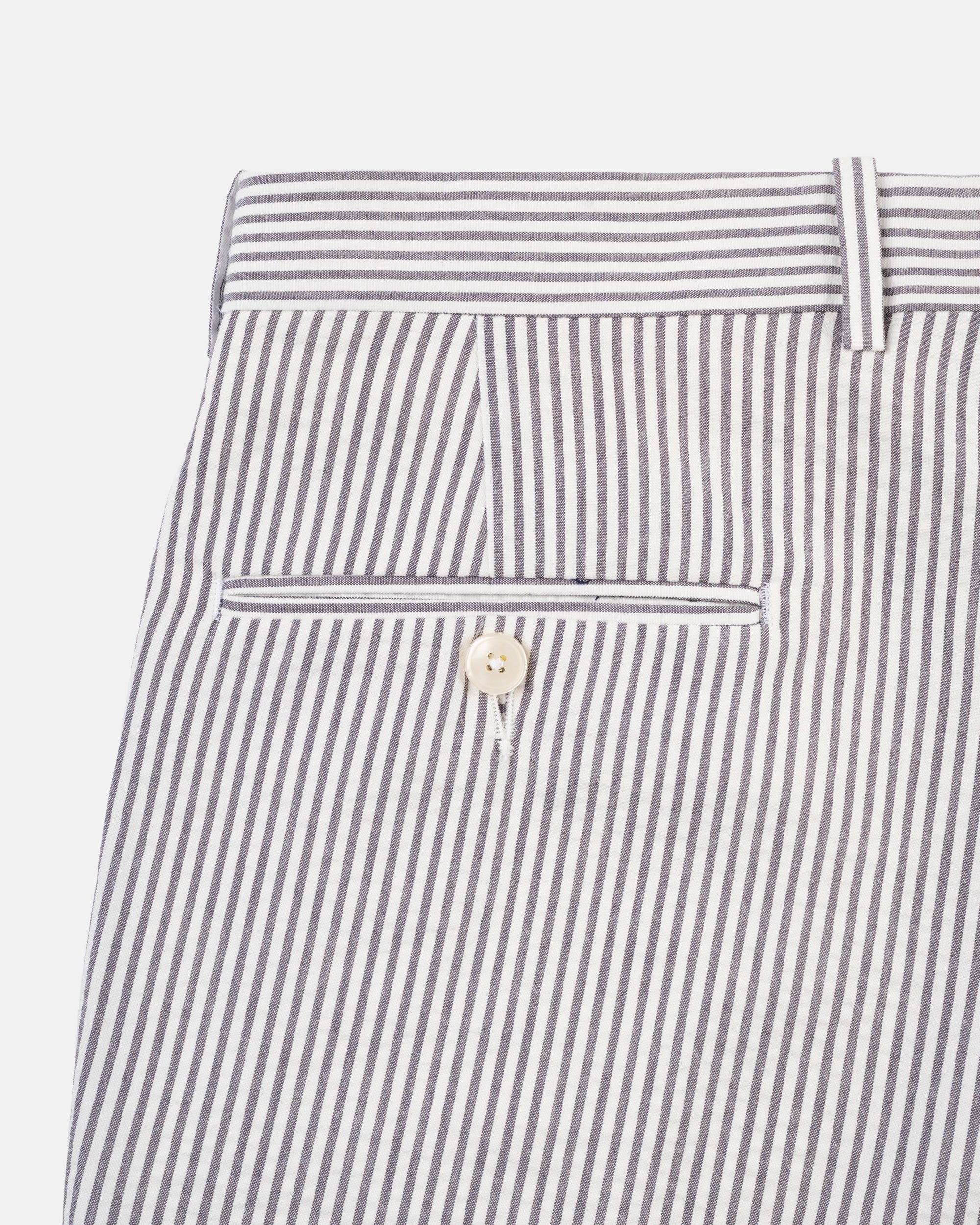 Made-in-Canada Grey Stripe Seersucker Trouser