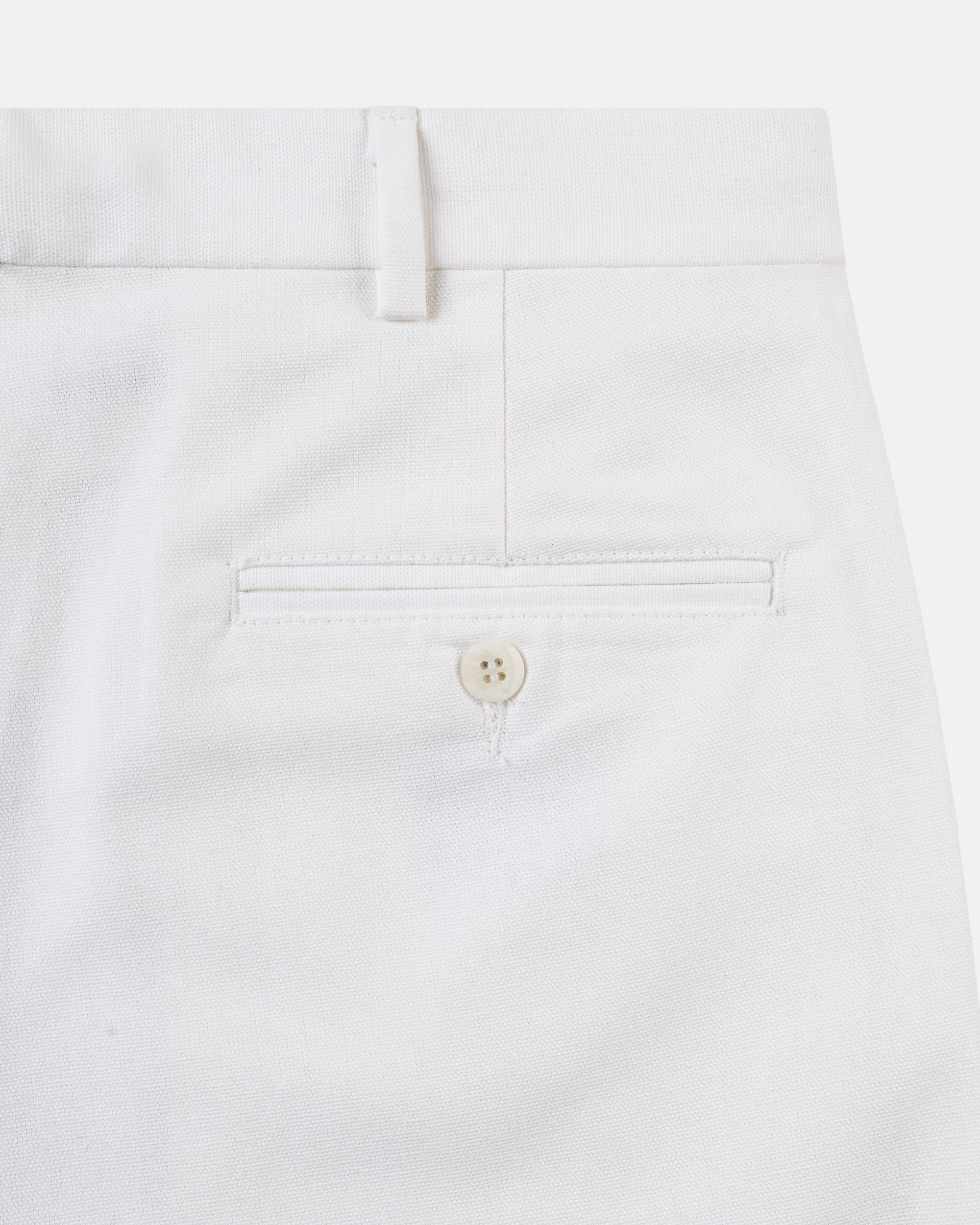 Made-in-USA White Cotton Duck Pant