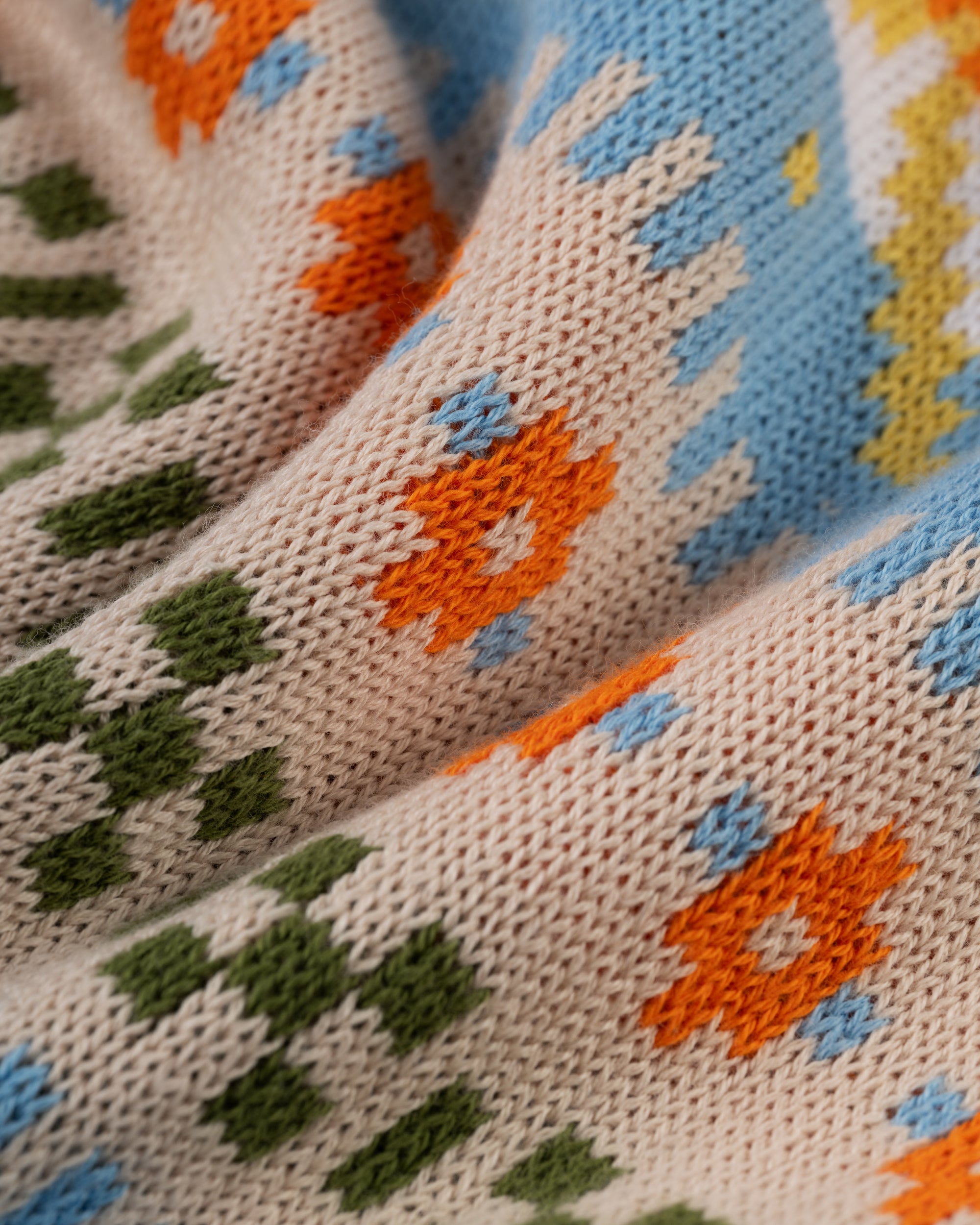 Cotton Fair Isle Sweater Vest - Trim Fit