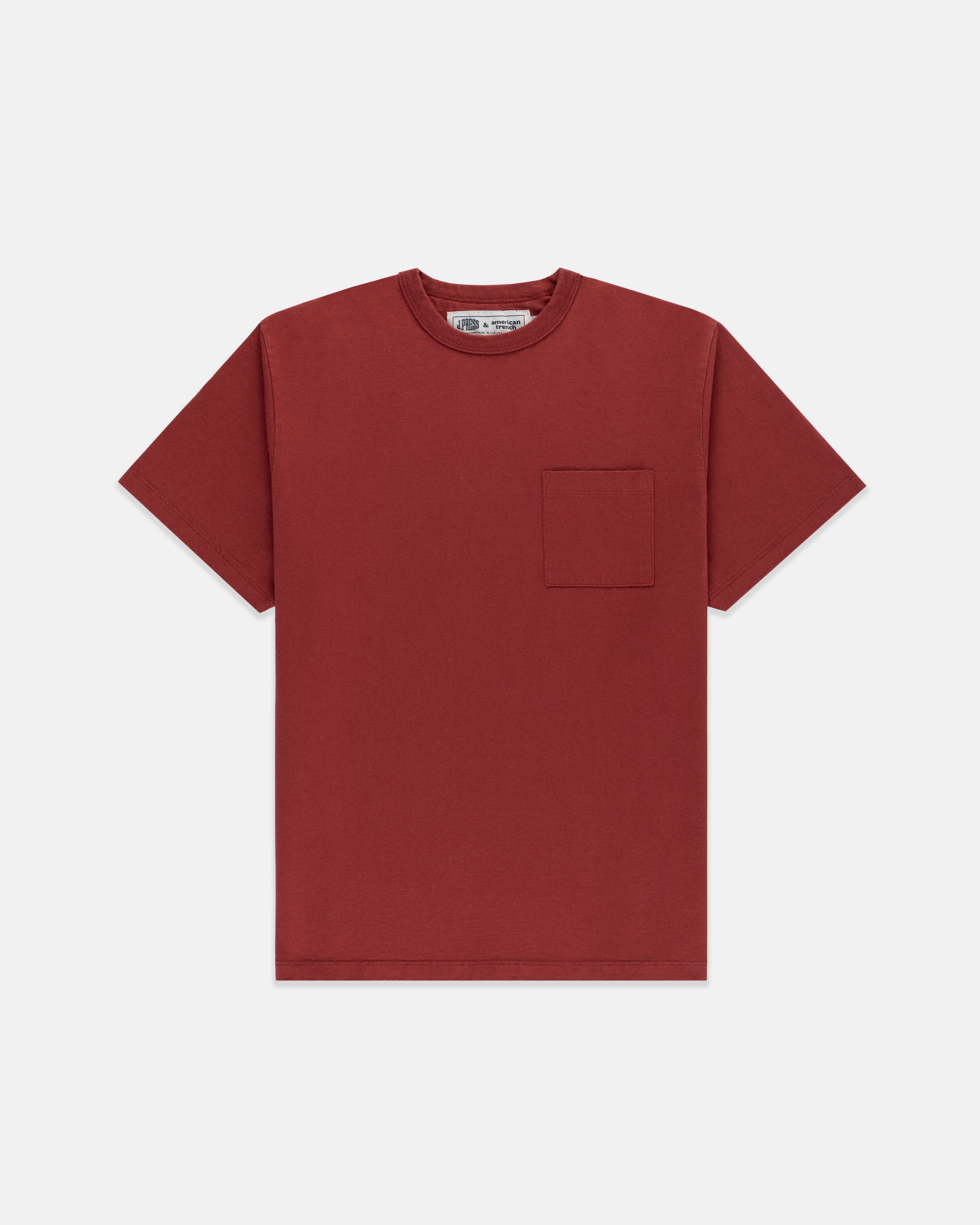 Made-in-USA Red Pocket Tee