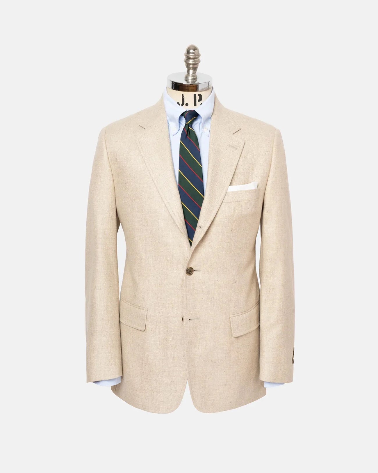 Made-in-Canada Solid Light Tan Silk/Wool Sport Coat