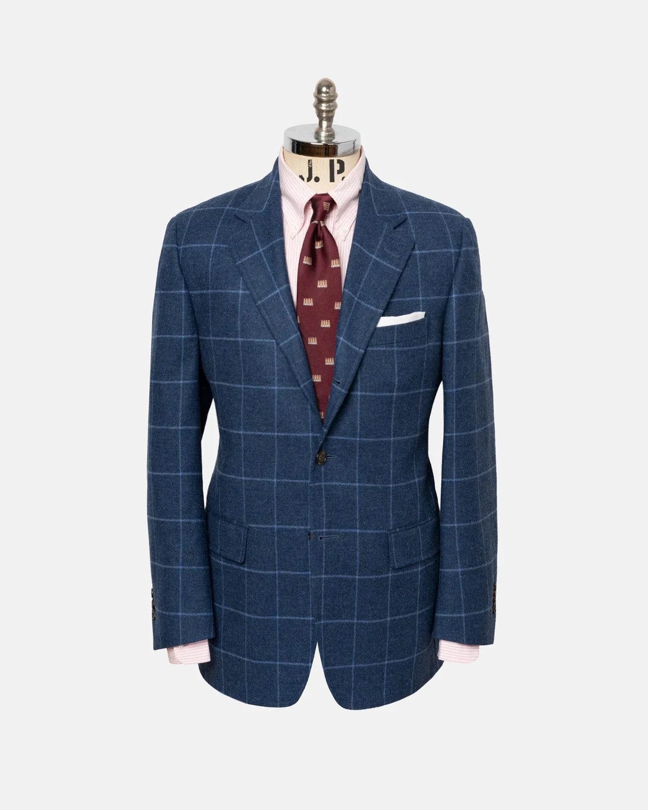 Made-in-Canada Medium Blue with Light Blue Windowpane Sport Coat