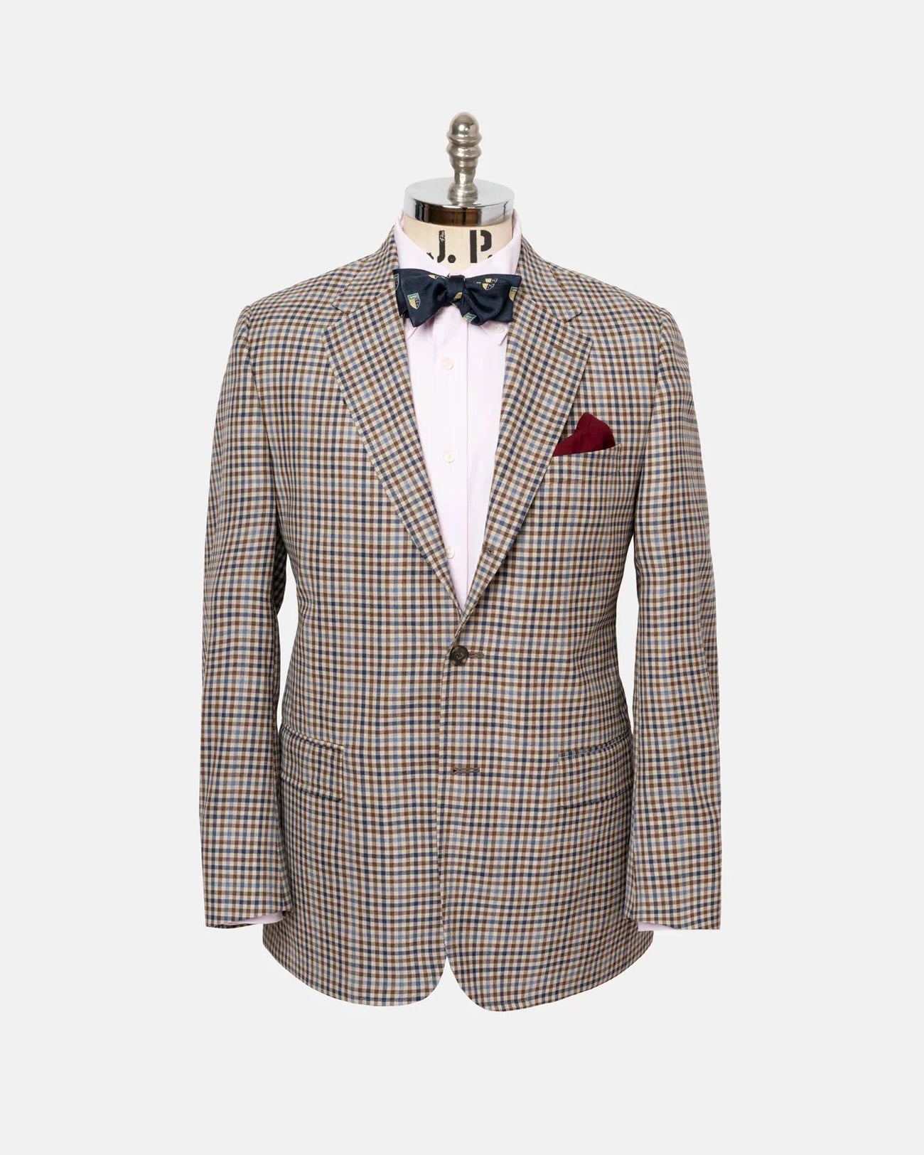 Made-in-Canada Tan & Brown Shepherd's Check Wool Sport Coat