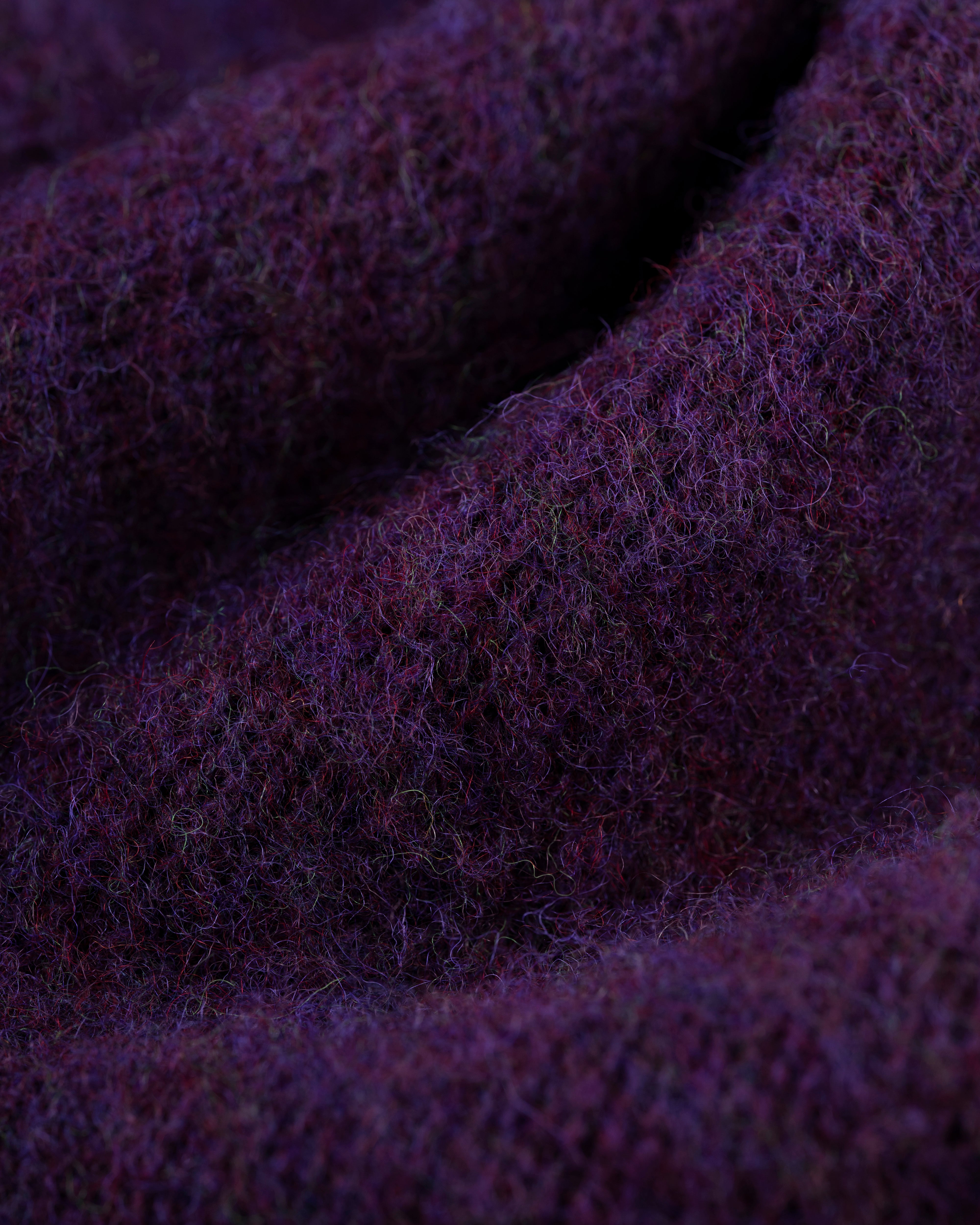 Made-in-Scotland Purple Shaggy Dog Sweater - Classic Fit