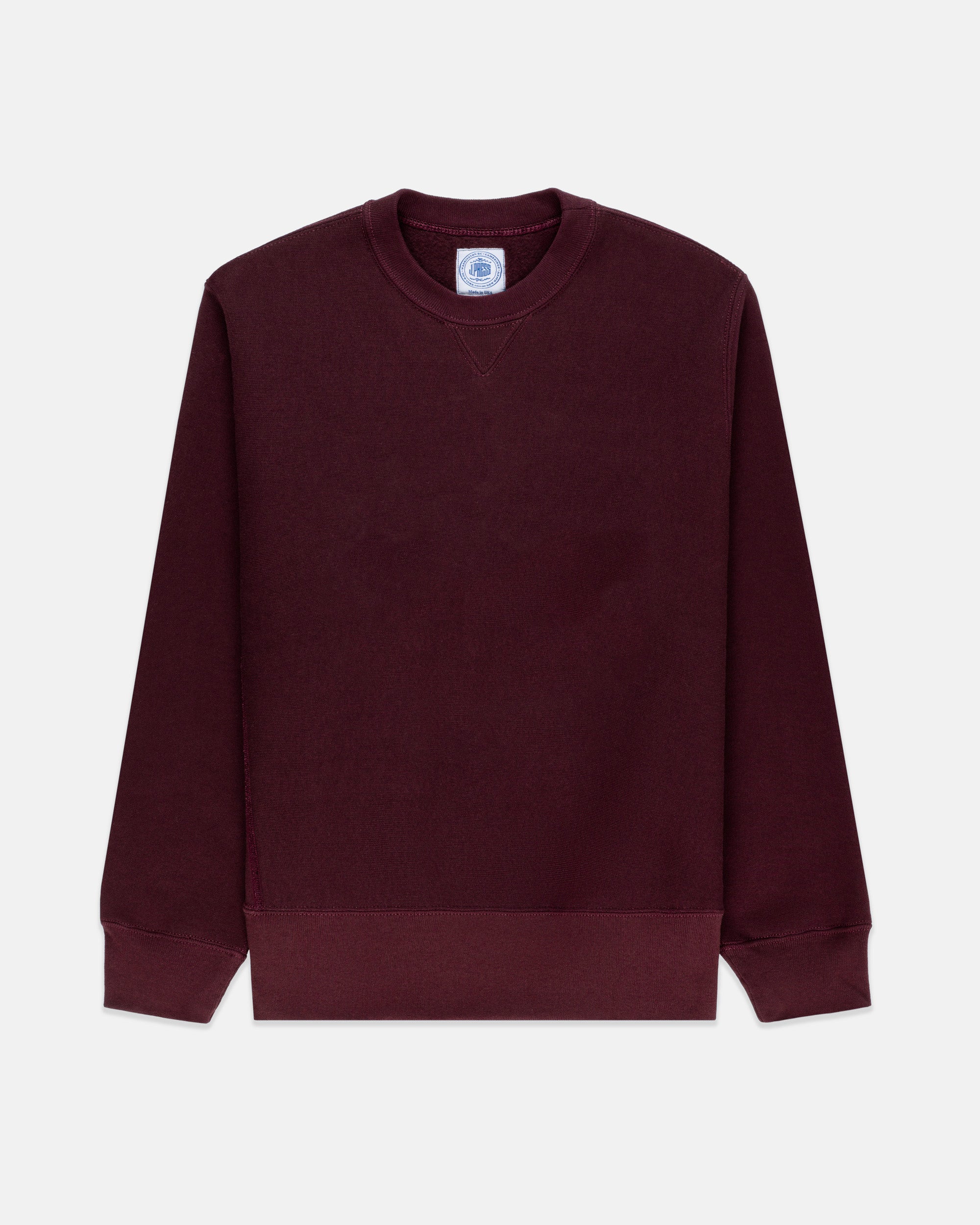 Made-in-USA Burgundy Heavyweight Sweatshirt