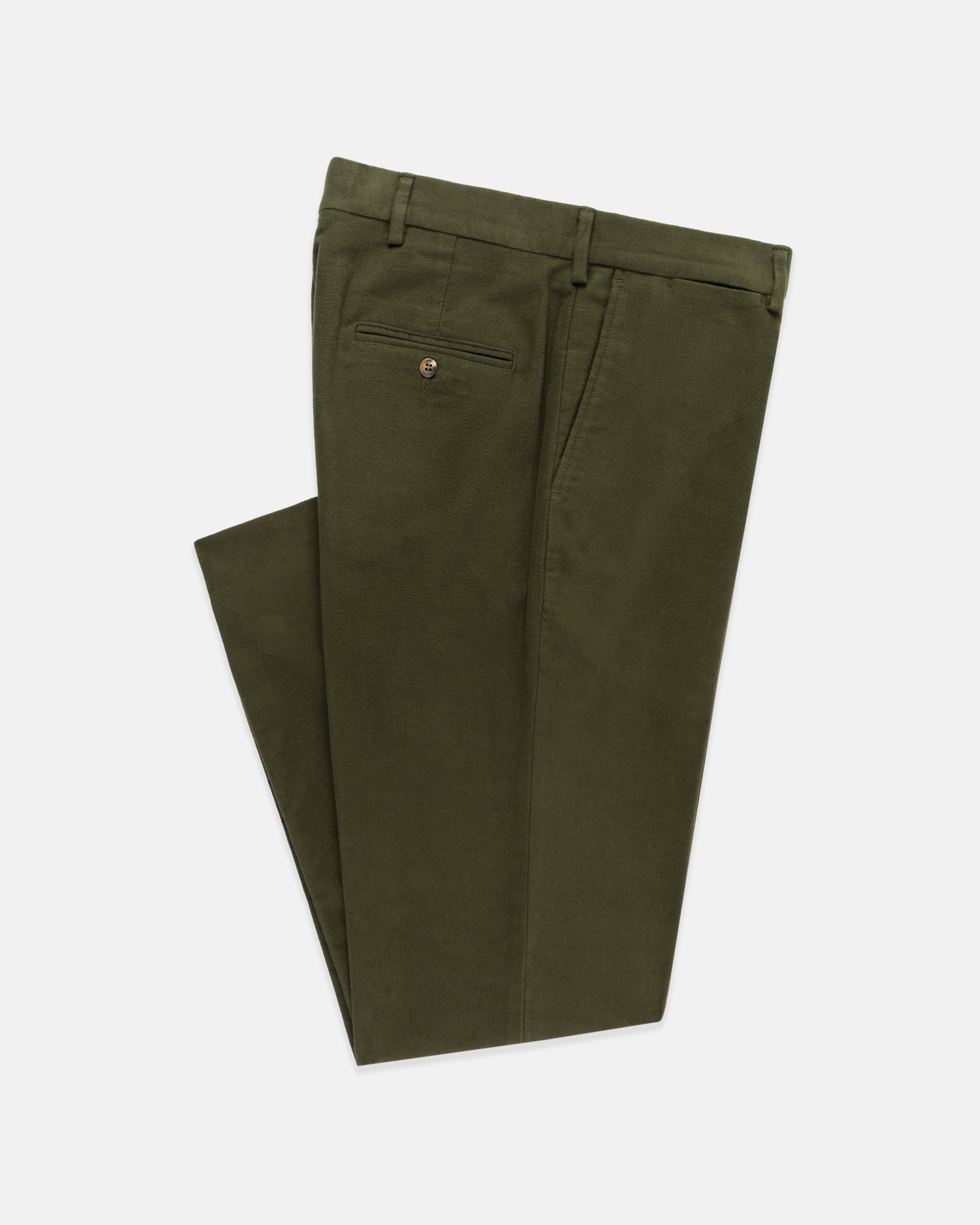 Made-in USA Dark Olive English Moleskin Pant