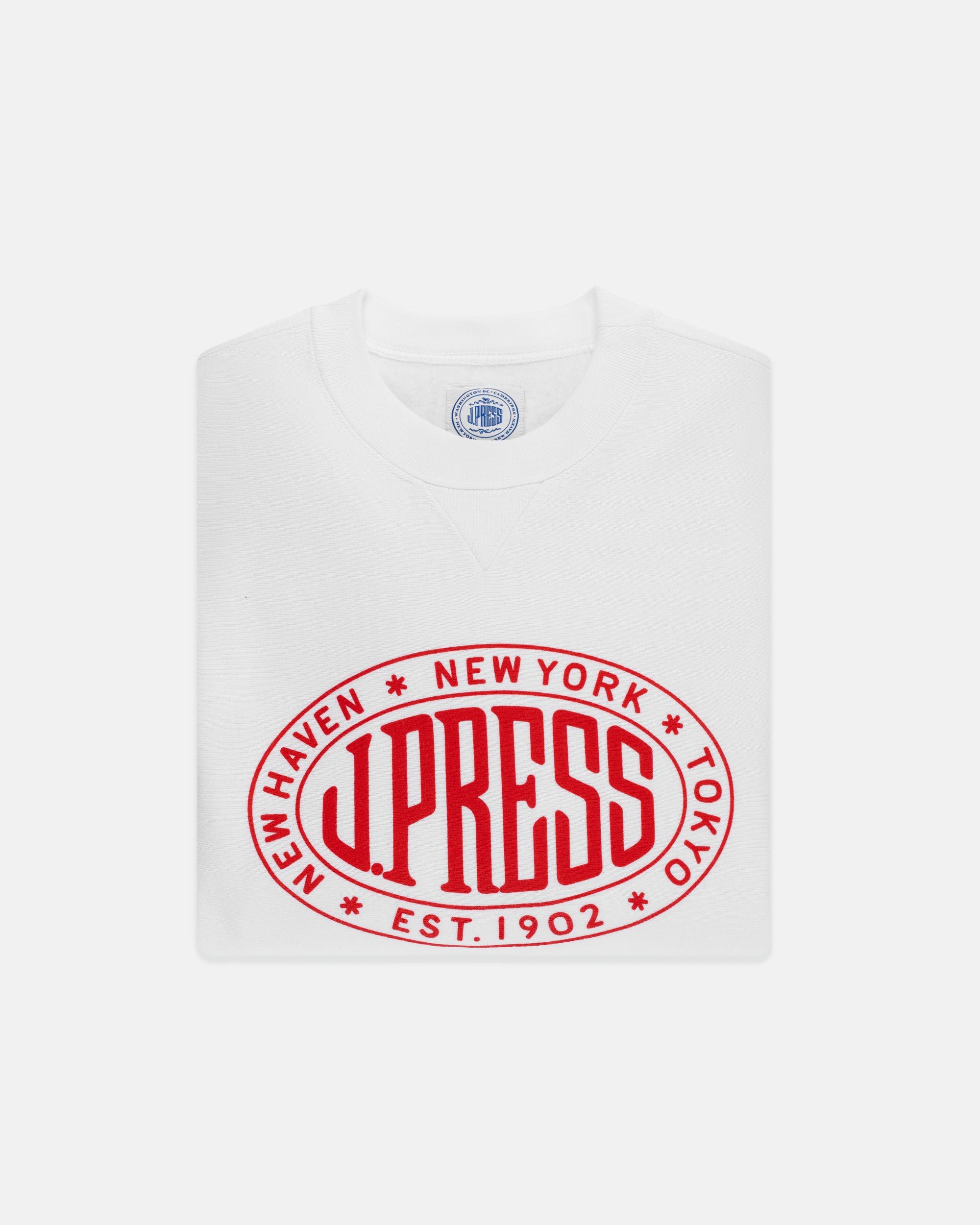 Made-in-USA White Vintage J. Press Vintage Seal Sweatshirt