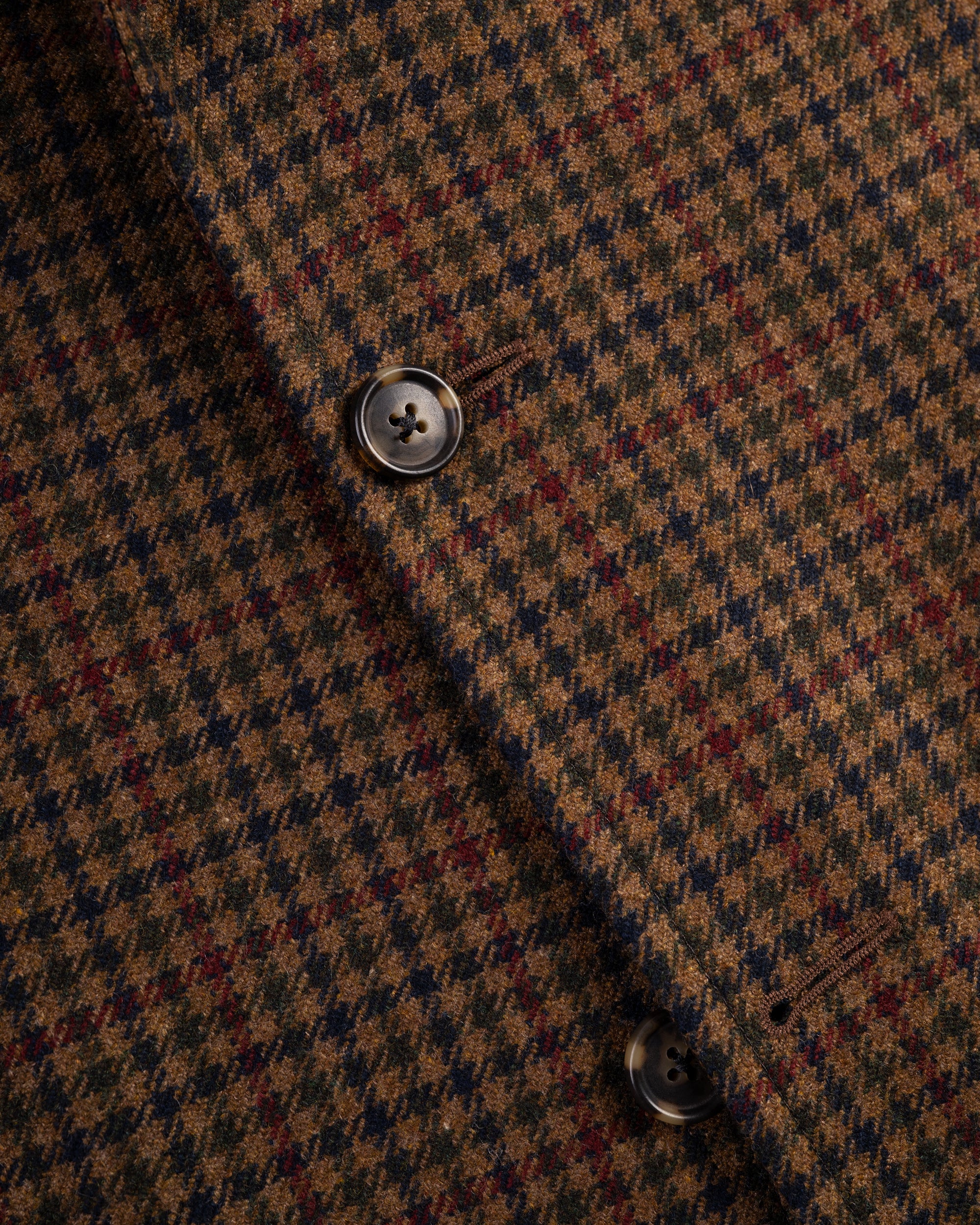 Made-in-Canada Windowpane Olive Brown & Rust Pure Cashmere Sport Coat