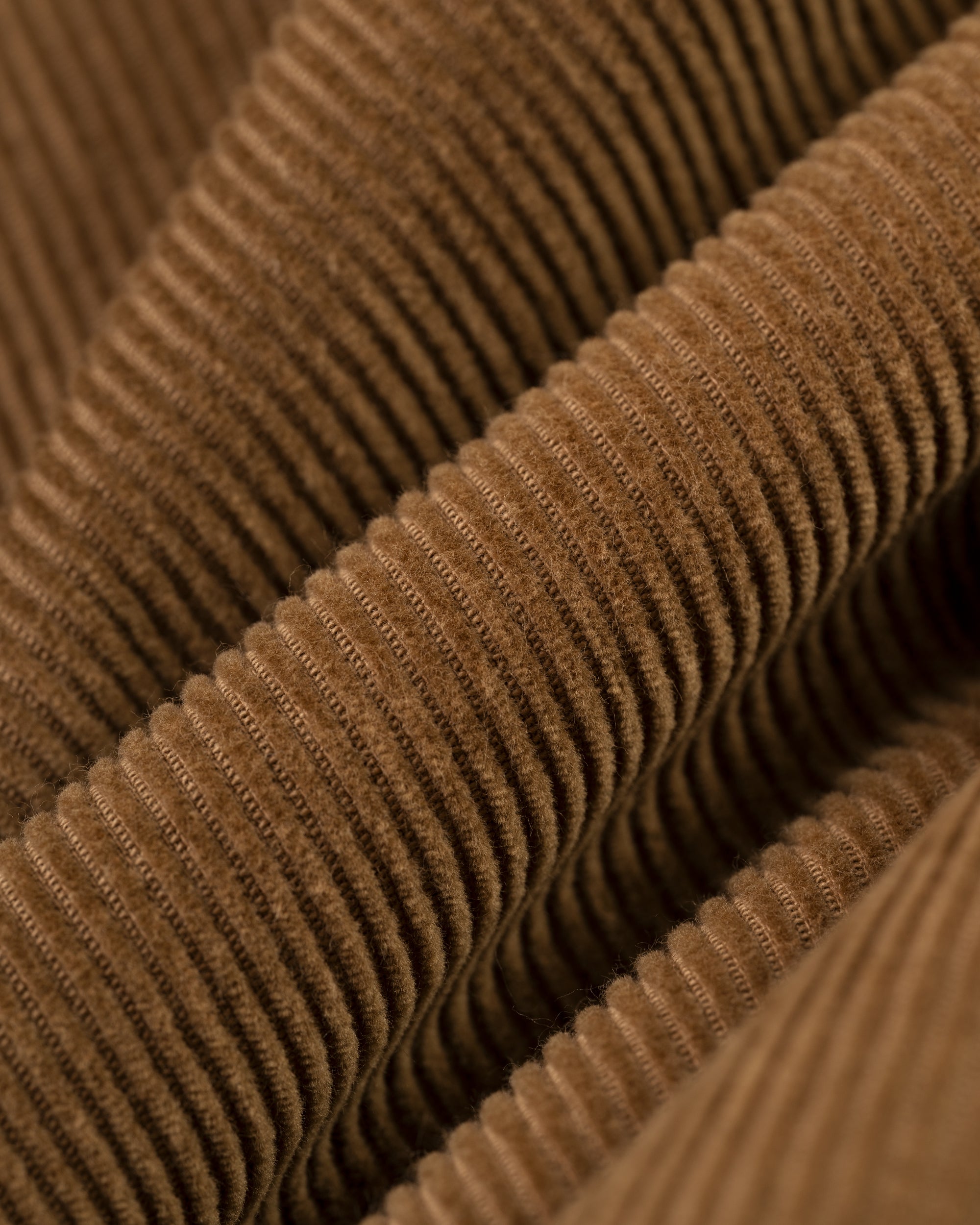 Tan Wide Wale Corduroy Trouser - Trim Fit