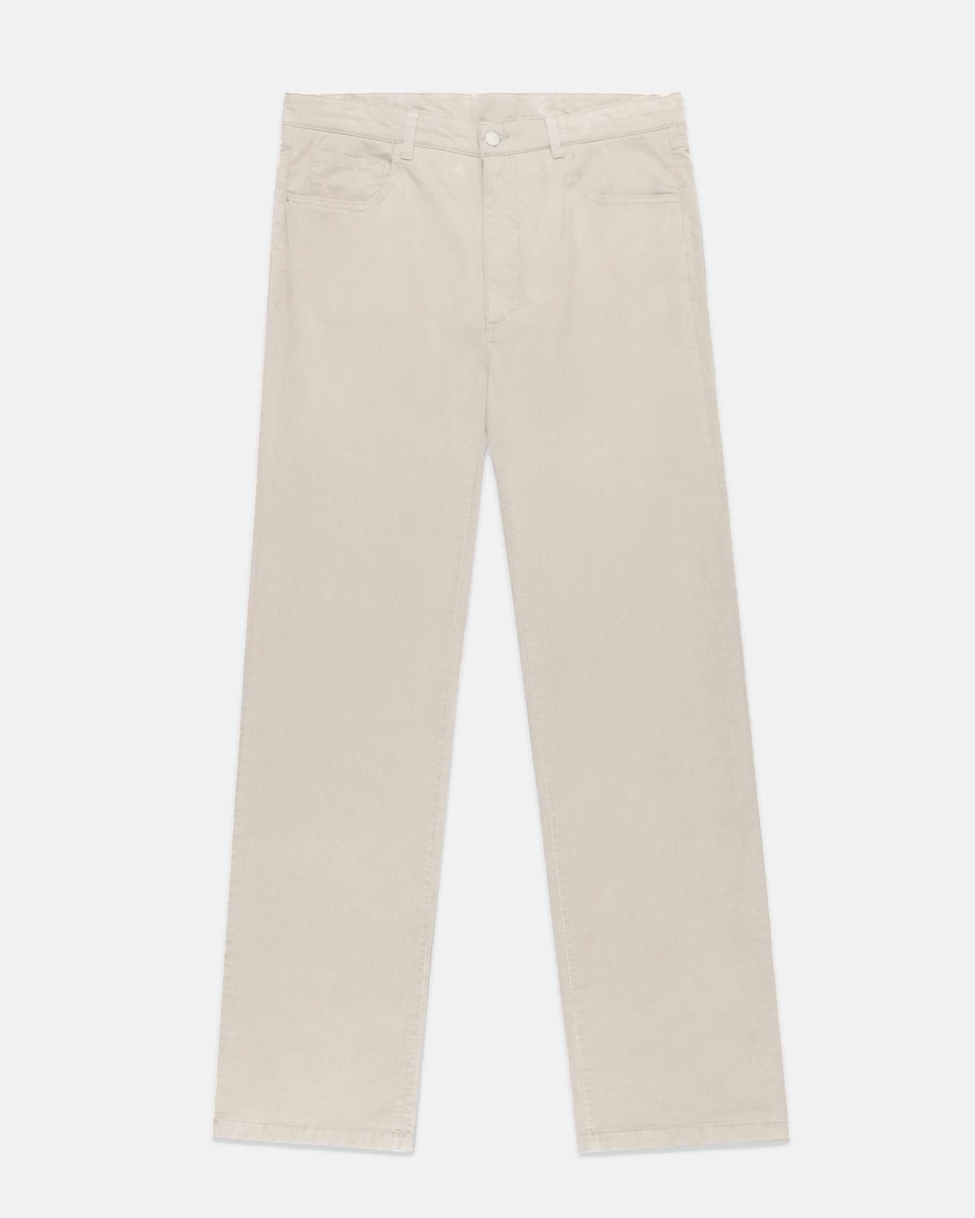 Stone Pincord 5-Pocket Pants - Trim Fit