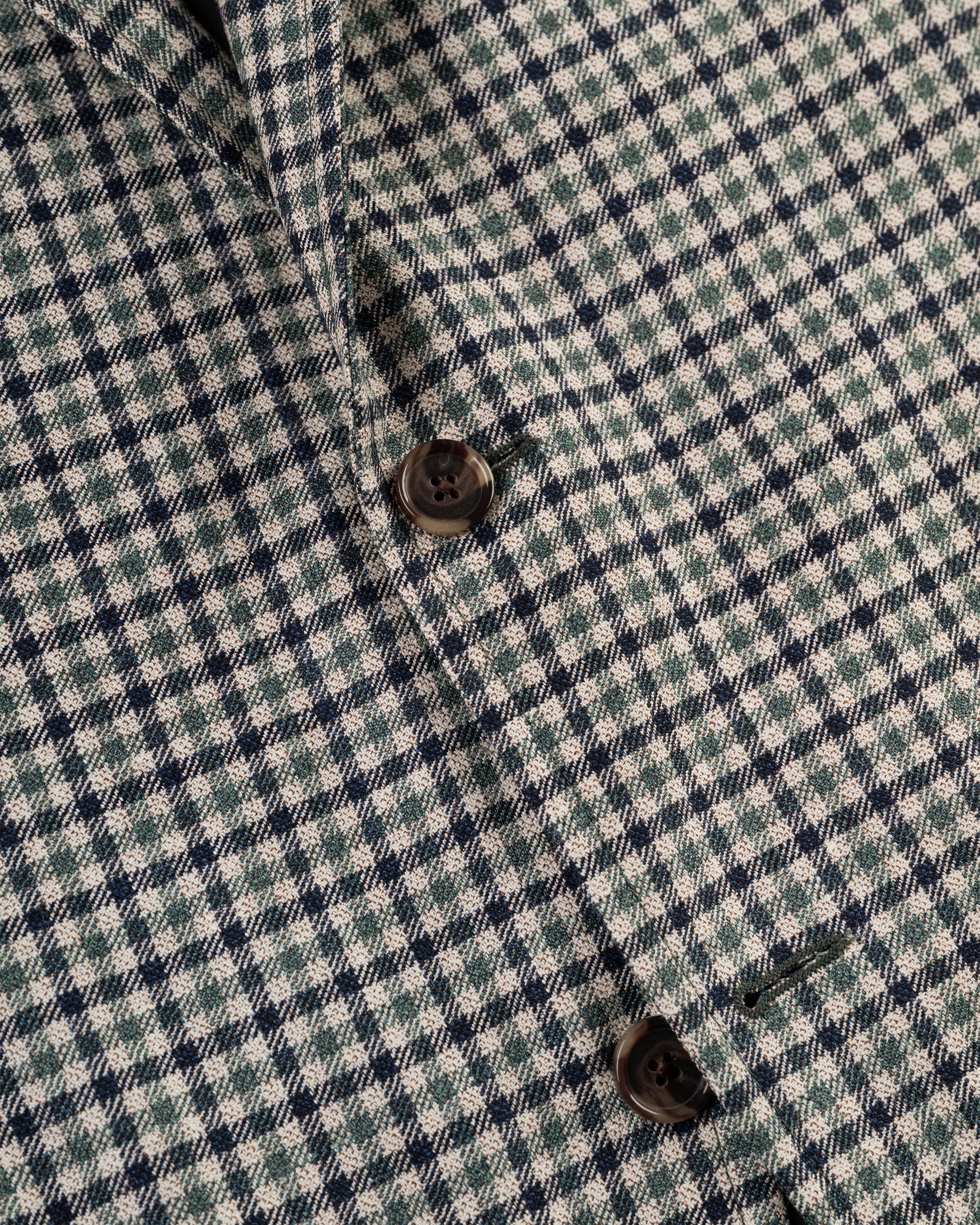 Made-in-USA Green & Black Check Wool/Linen Sport Coat