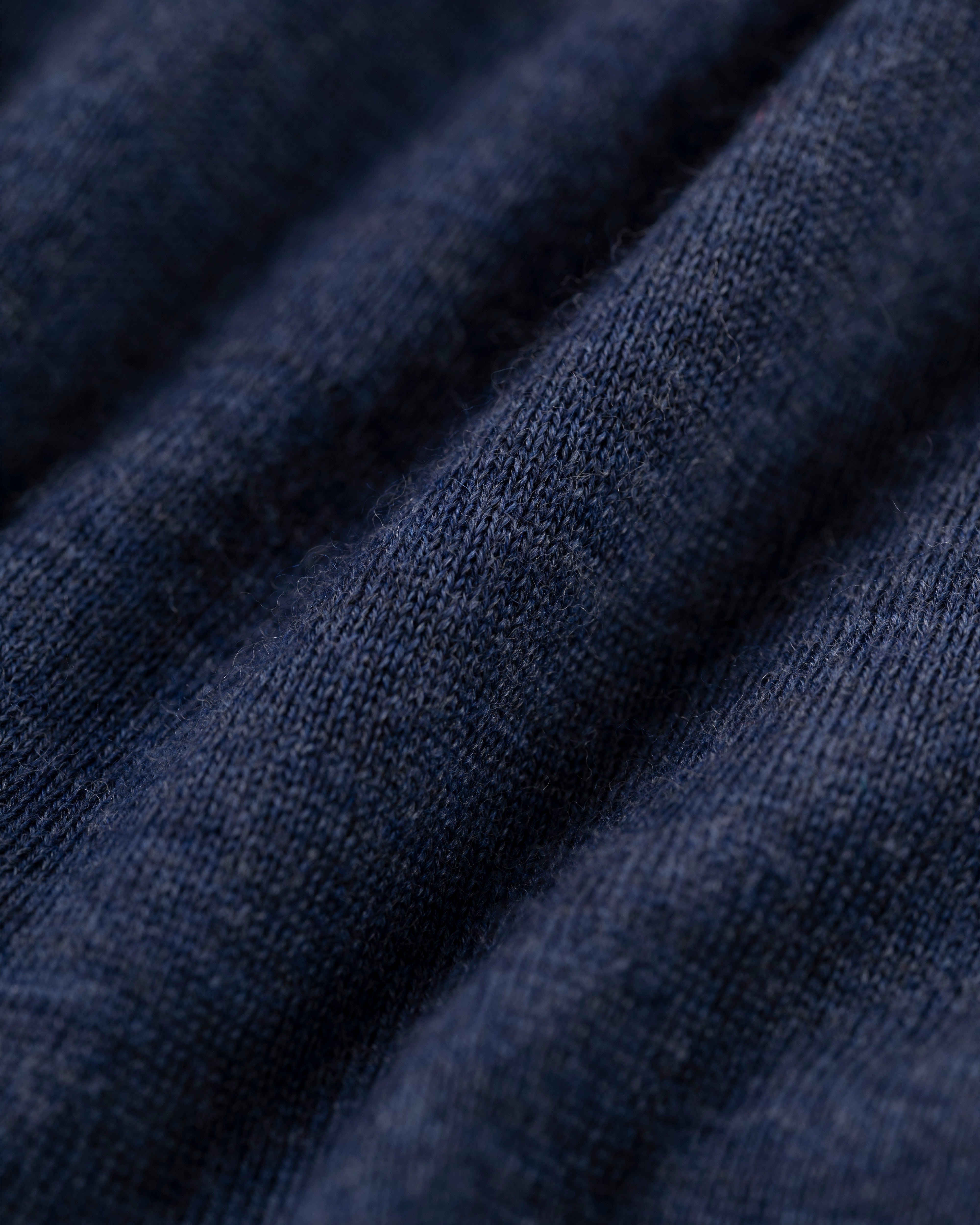 Made-in-Scotland Blue Superfine Merino Wool Sweater