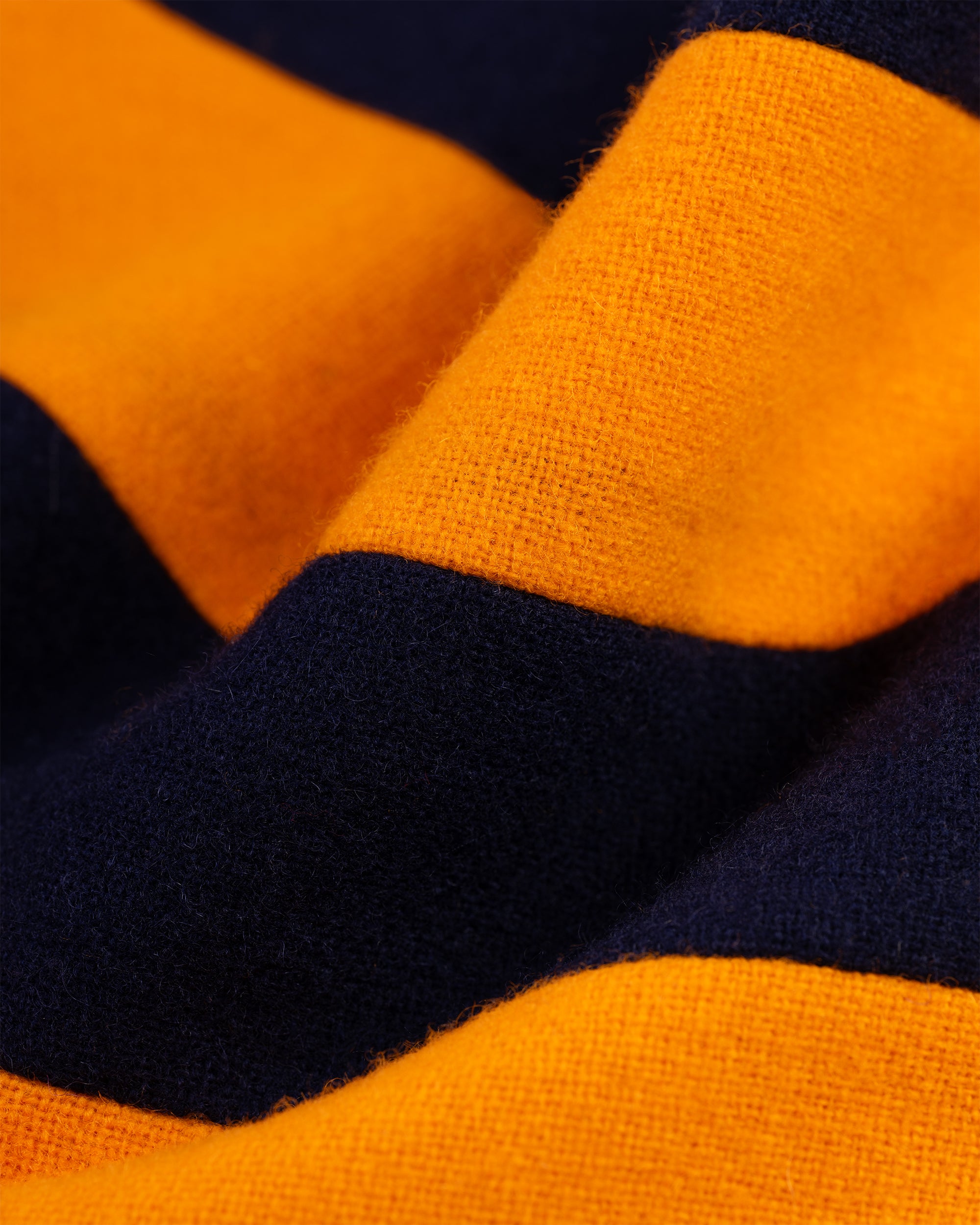 Made-in-England Navy & Orange Wool Schoolboy Muffler