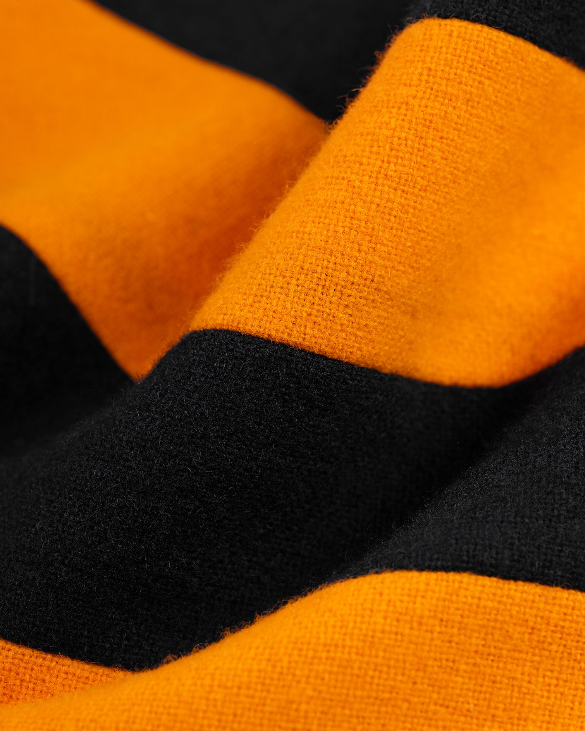 Made-in-England Black & Orange Wool Schoolboy Muffler
