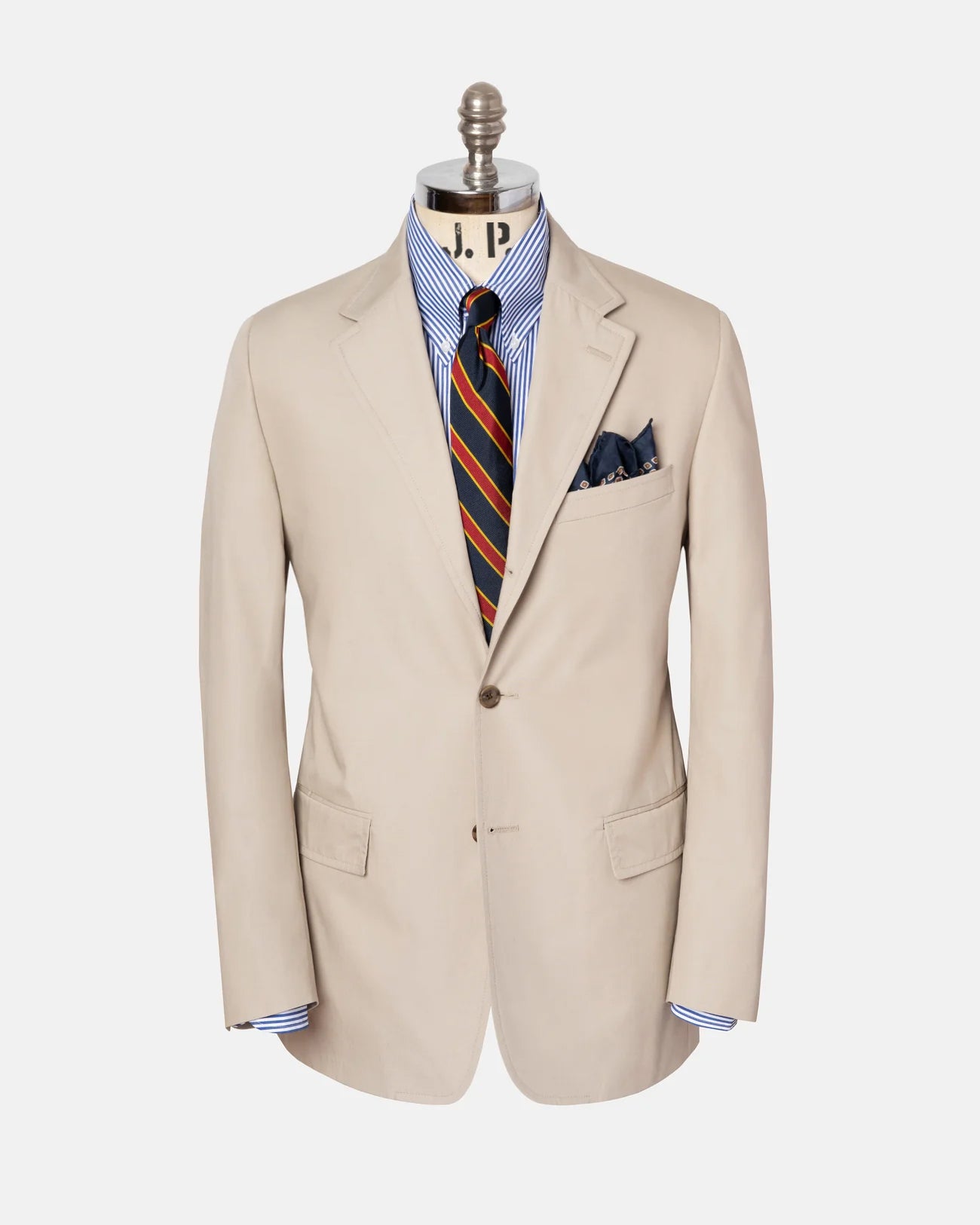Made-in-Canada Solid Tan Cotton Poplin Suit