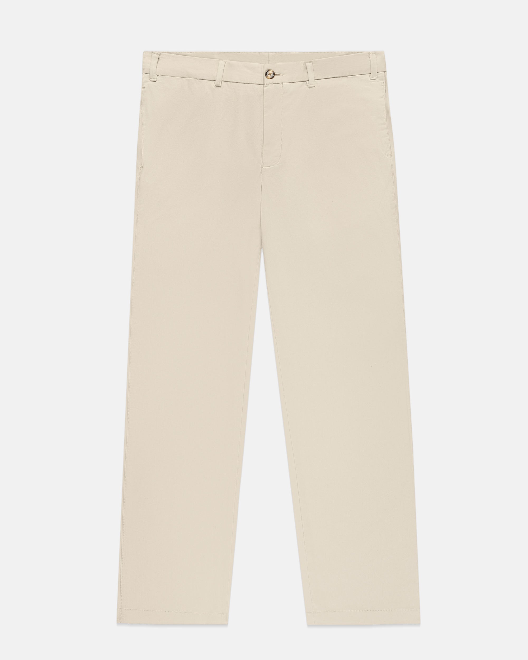 Stone Cinch-Back Cotton Chino Trouser - Trim Fit