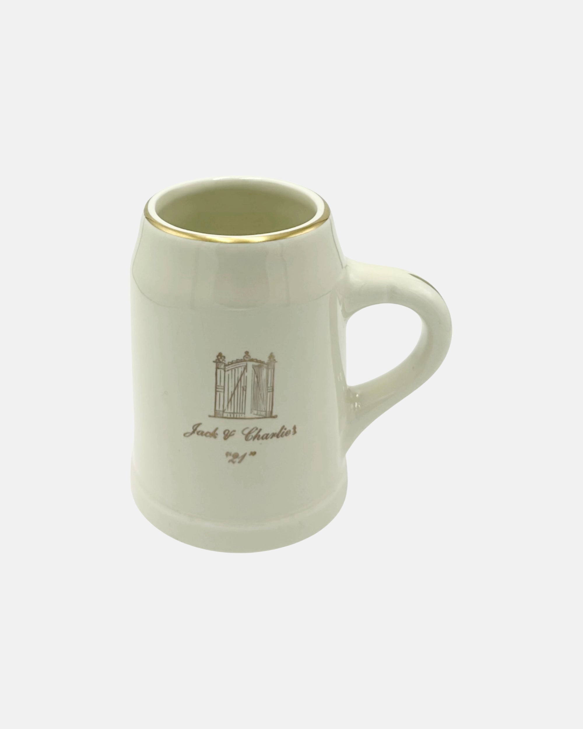 Vintage Jack & Charlie's The 21 Club NYC Restaurant Ivory Mug